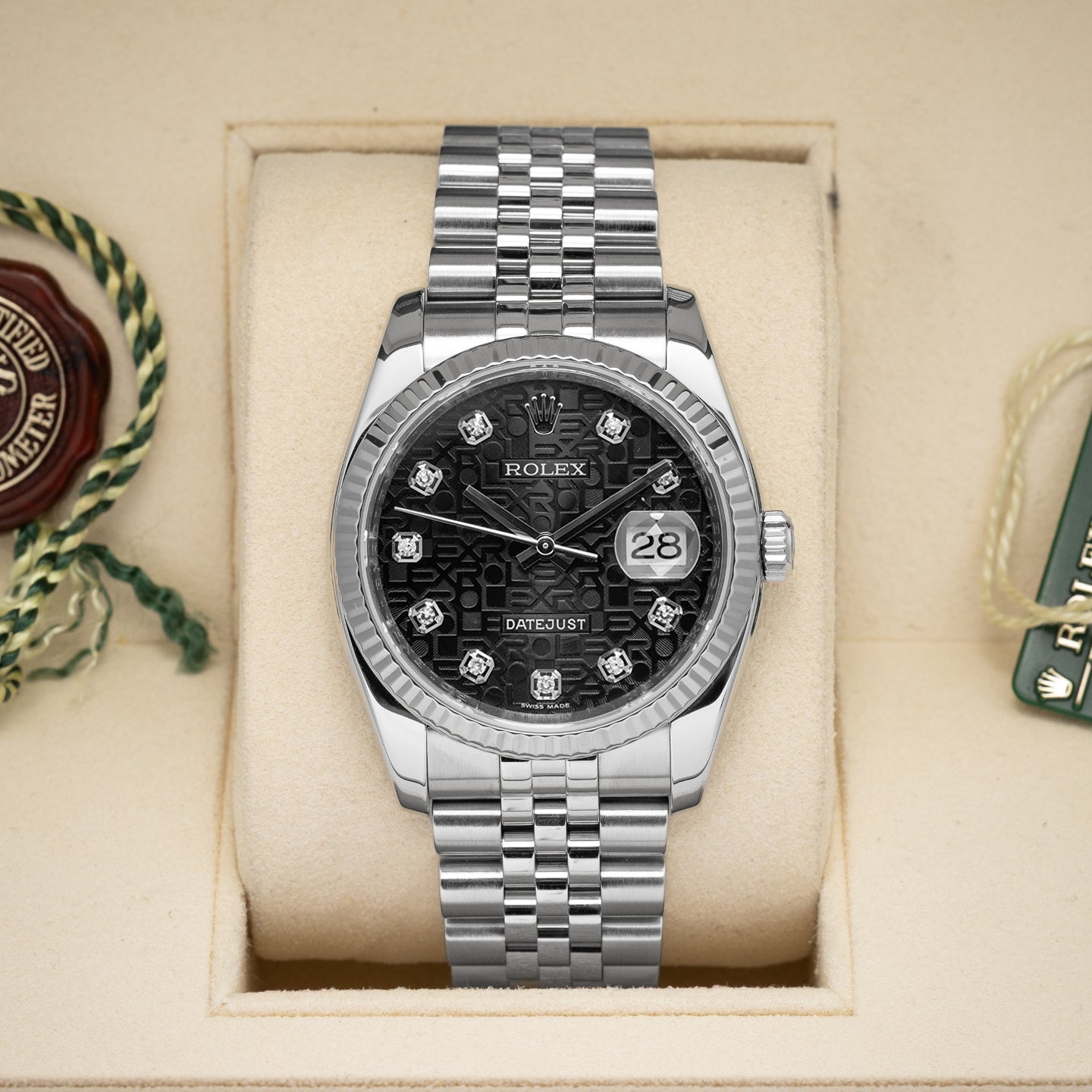 Black Jubilee Rolex Datejust 116234 | Noah's Fine Watches Dallas, Texas