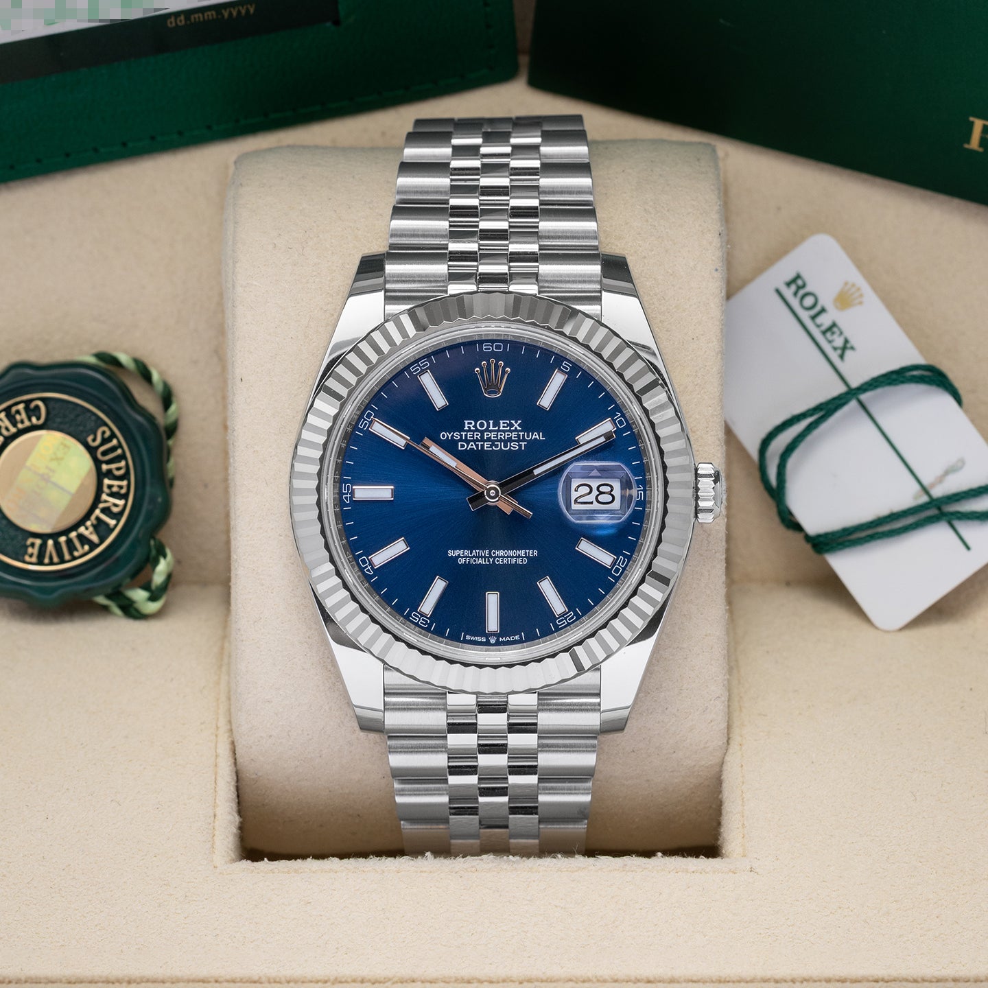 Blue Index Rolex Datejust 126334 | Noah's Fine Watches & Jewelry Dallas, TX