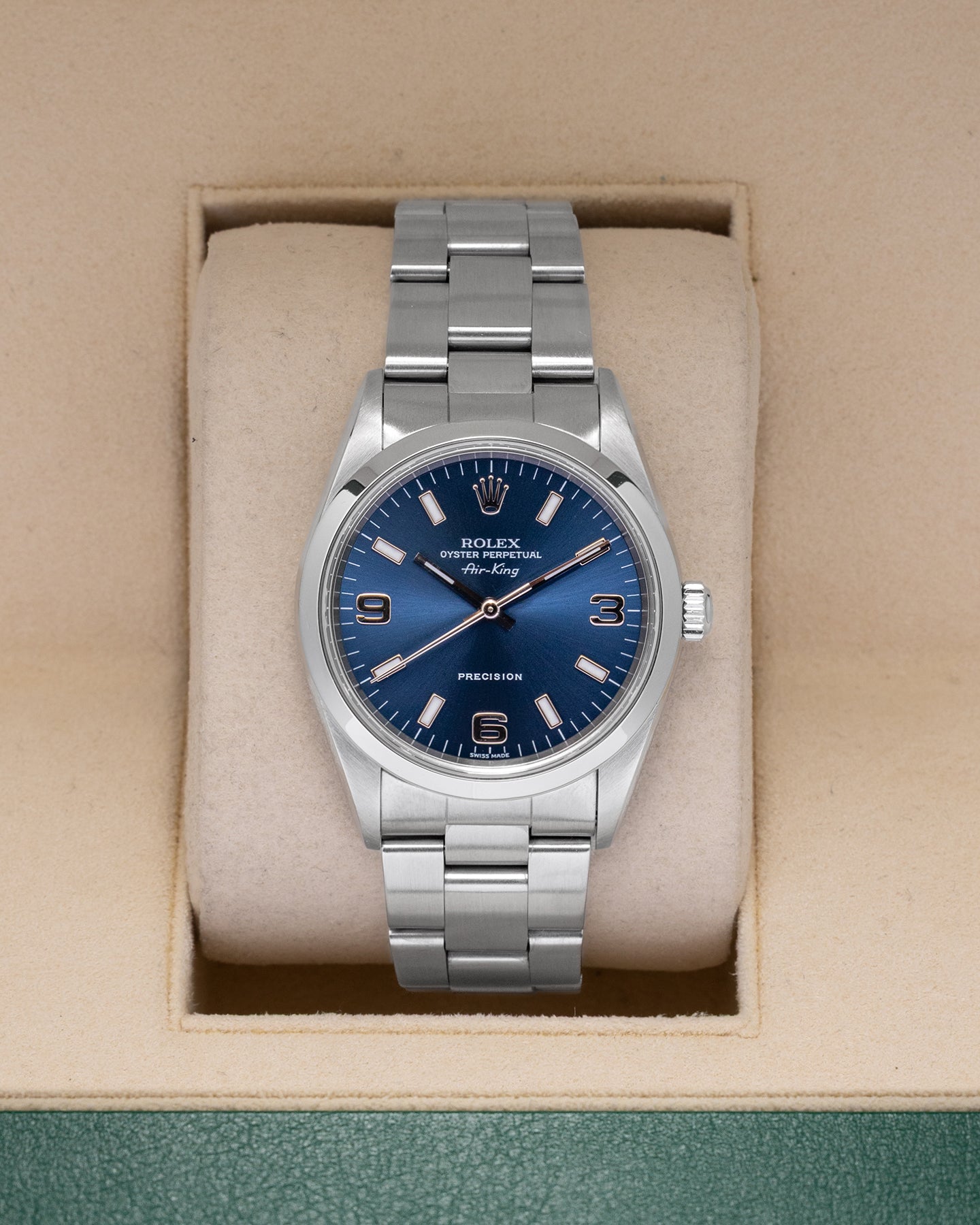 1999 Rolex Air-King 34 14000 | Noah's Fine Watches Dallas, Texas