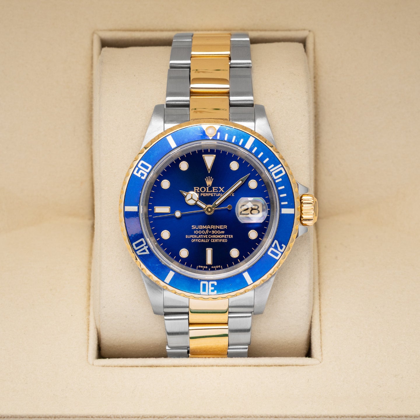 Bluesy Rolex Submariner 16613 | Noah's Fine Watches DFW, Texas
