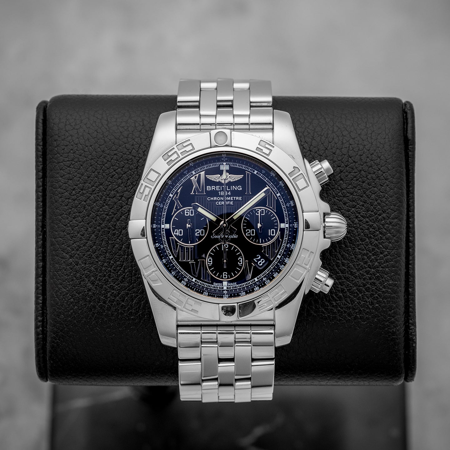 Steel Black Breitling Chronomat AB0110 Watch | Noah's Fine Watches and Jewelry Dallas