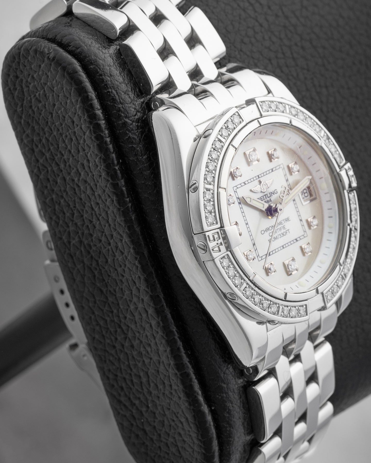 Galactic SuperQuartz A71356 Diamond MOP Dial Breitling Watch | Noah's Fine Watches Dallas