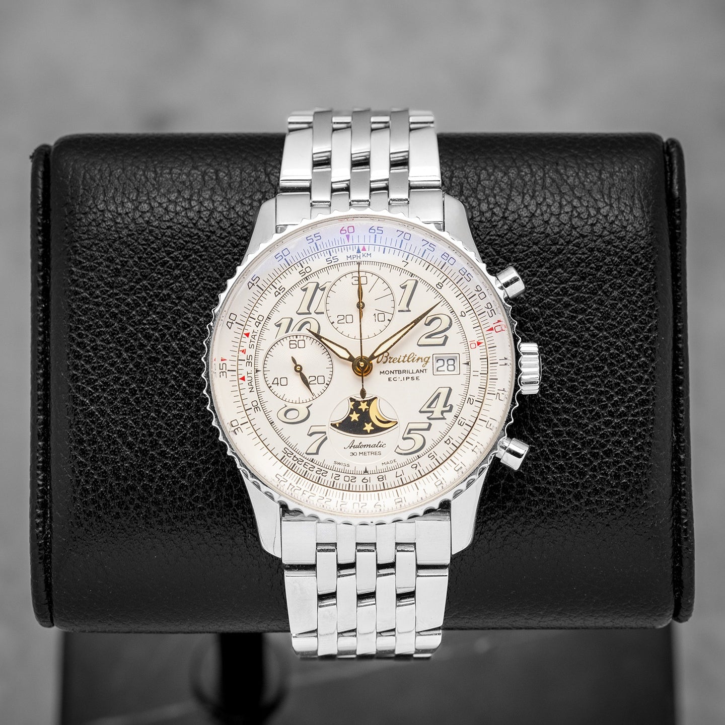 Breitling Montbrillant White Eclipse A43030 Watch | Noah's Fine Watches and Jewelry