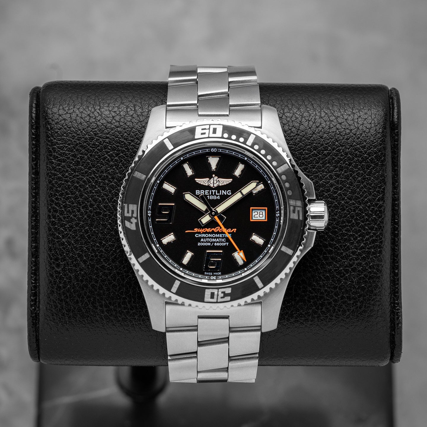 Steel Black Breitling Superocean II A17391 Watch | Noah's Fine Watches and Jewelry Dallas