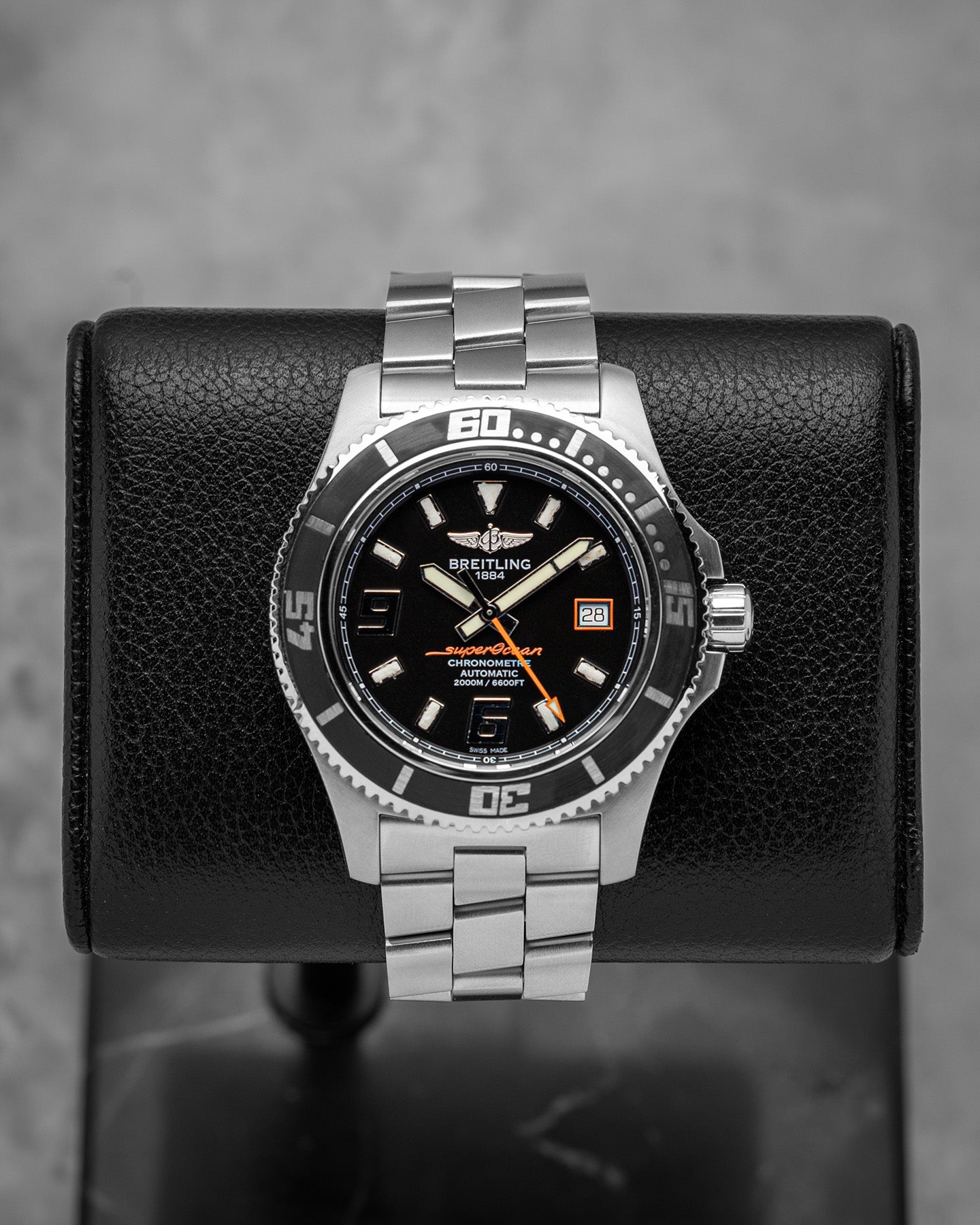 Steel Black Breitling Superocean II A17391 Watch | Noah's Fine Watches and Jewelry Dallas