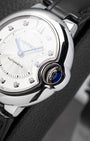 33mm Diamond Cartier Ballon Bleu 3489 Watch | Noah's Fine Watches and Jewelry Dallas