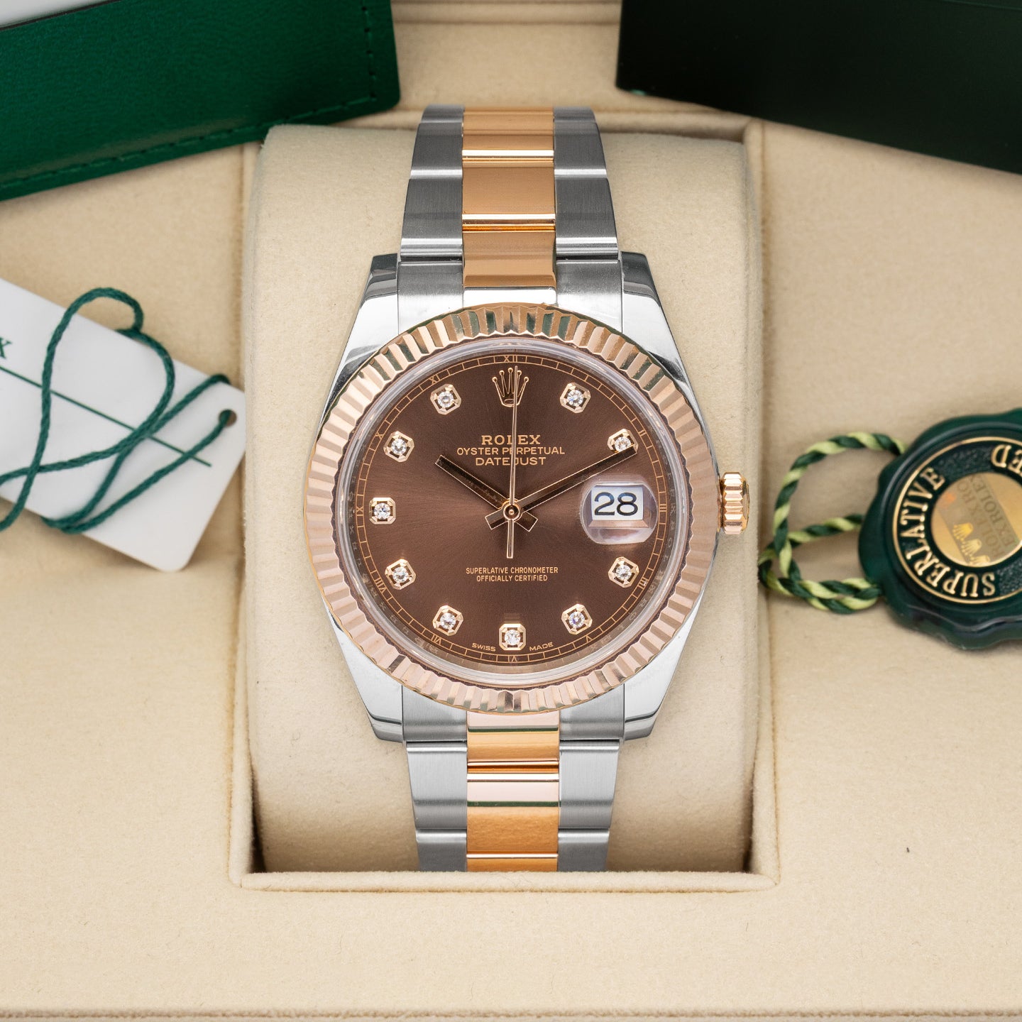 Chocolate Diamonds Rolex Datejust 126331 | Noah's Fine Watches Dallas, TX