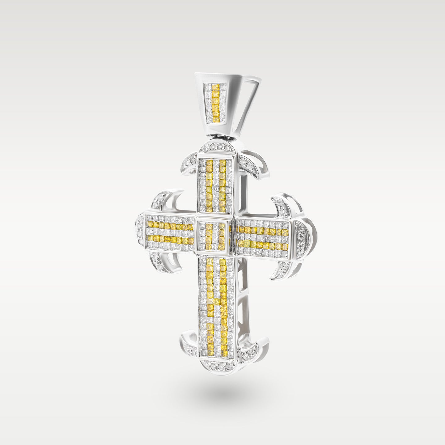 Yellow Gold 9.00CT Diamond Cross Pendant