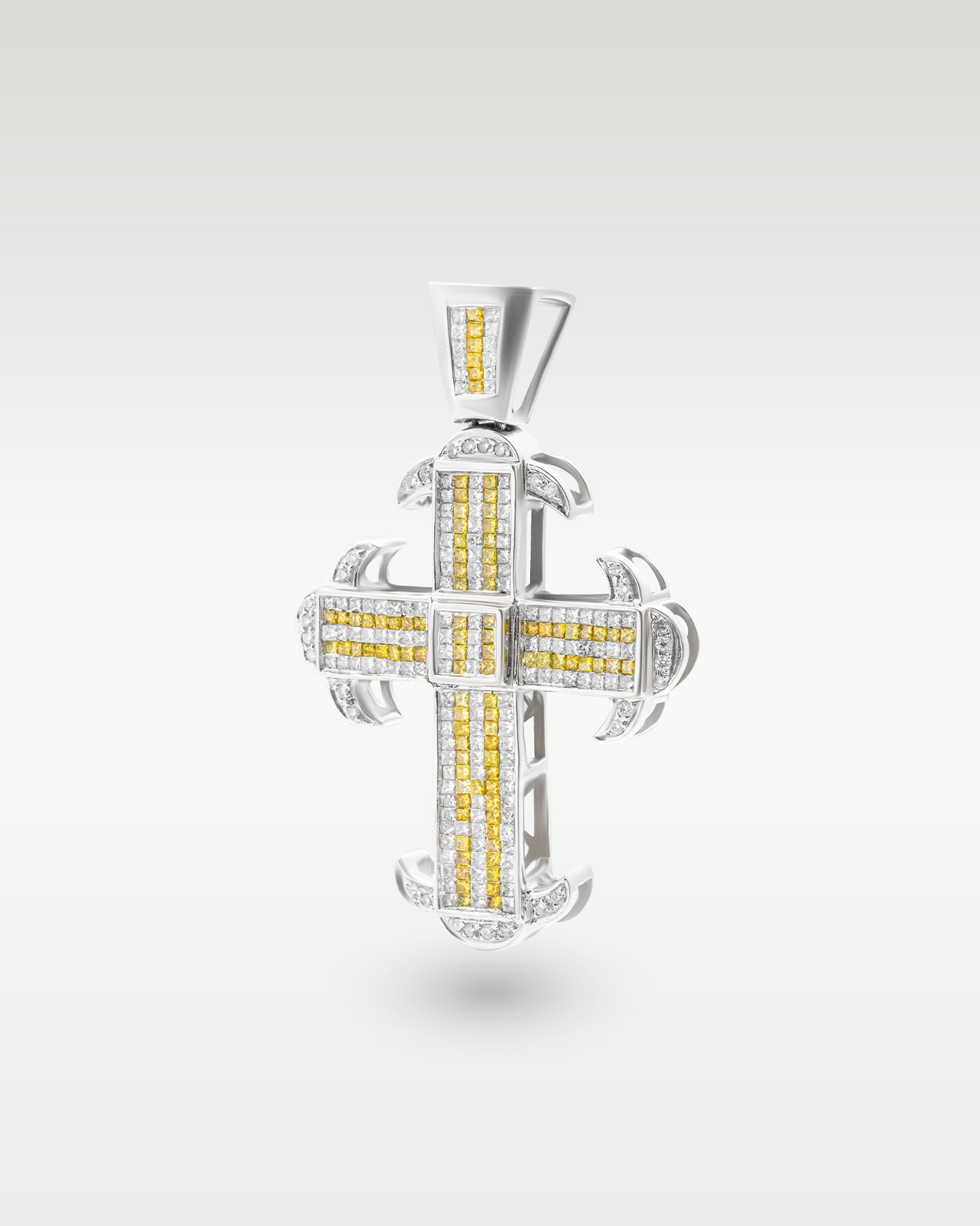 Yellow Gold 9.00CT Diamond Cross Pendant