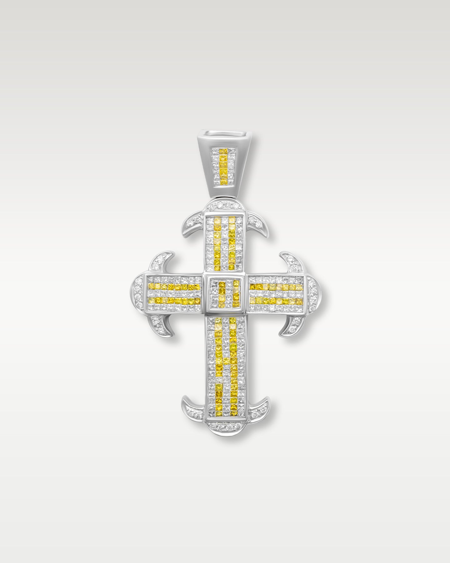 Yellow Gold 9.00CT Diamond Cross Pendant