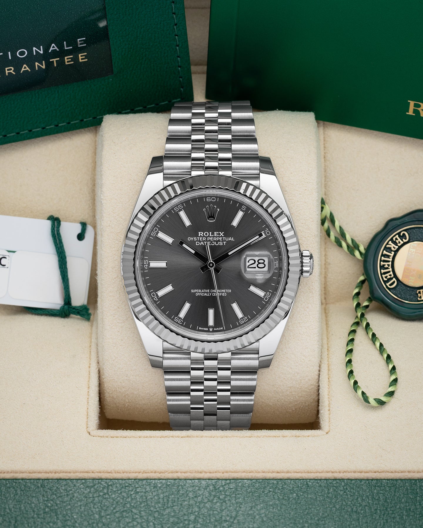 Grey Dial Rolex Datejust 126334 at Noah's Fine Watches & Jewelry in Frisco, Texas.