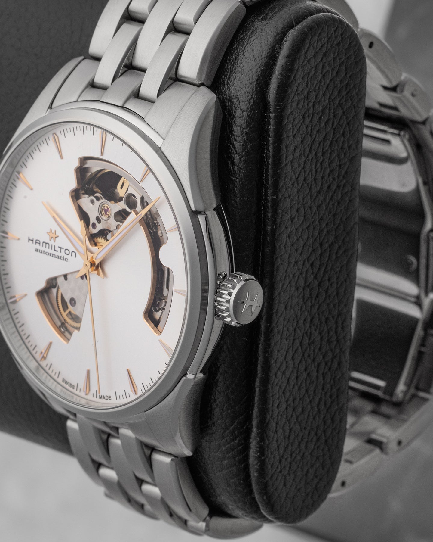 Silver Hamilton Jazzmaster Open Heart H32675151 | Noah's Fine Watches Frisco, TX
