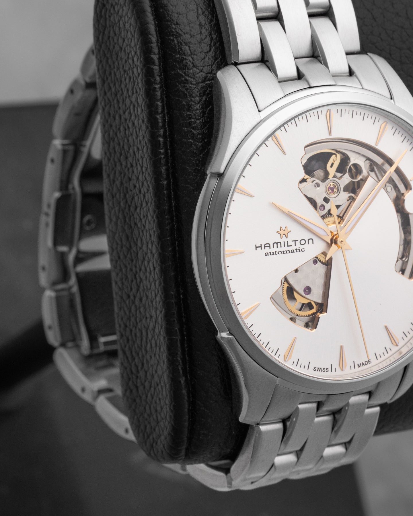 Silver Hamilton Jazzmaster Open Heart H32675151 | Noah's Fine Watches Frisco, TX