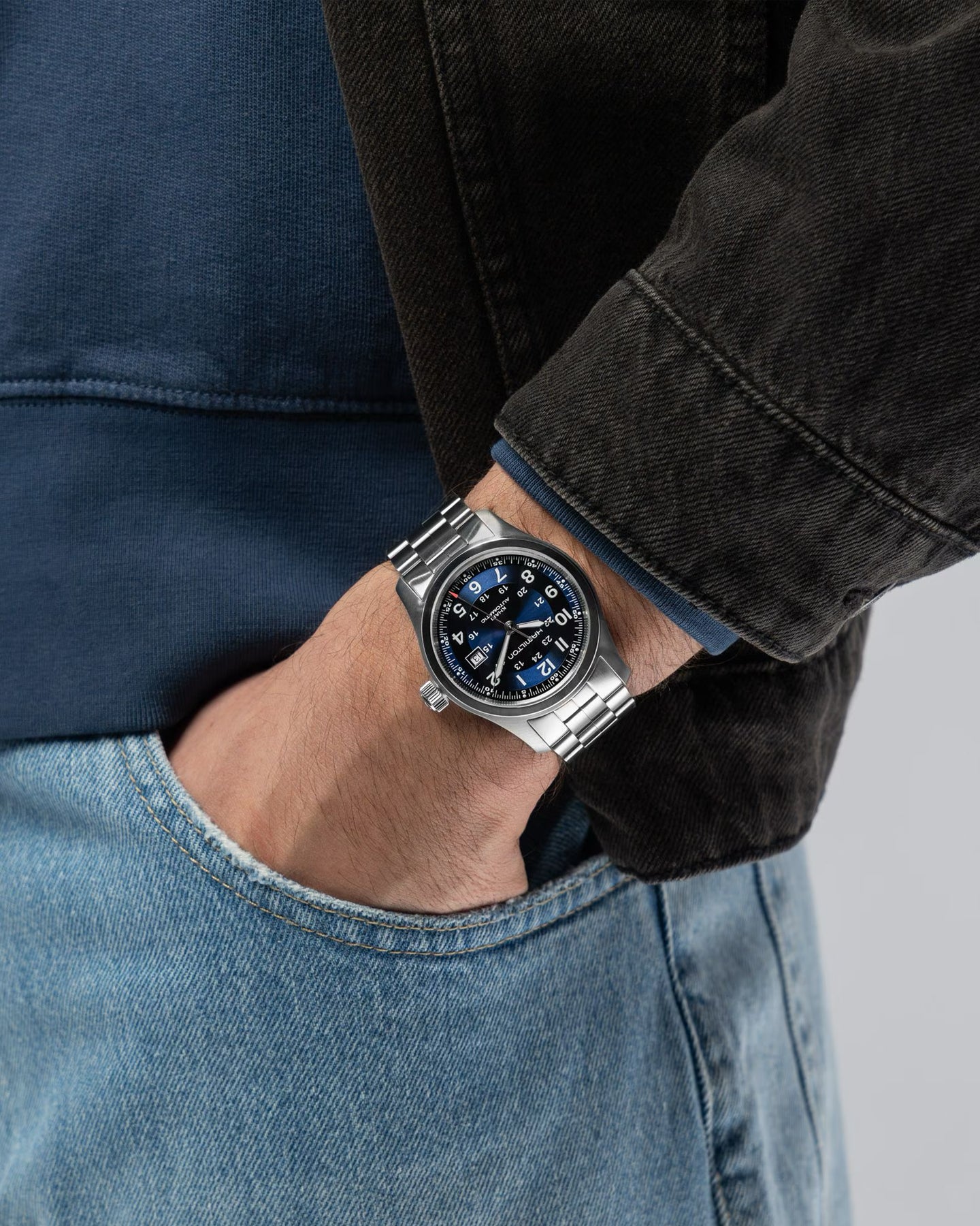 Blue Hamilton Khaki Field Auto H70605140 | Noah's Fine Watches