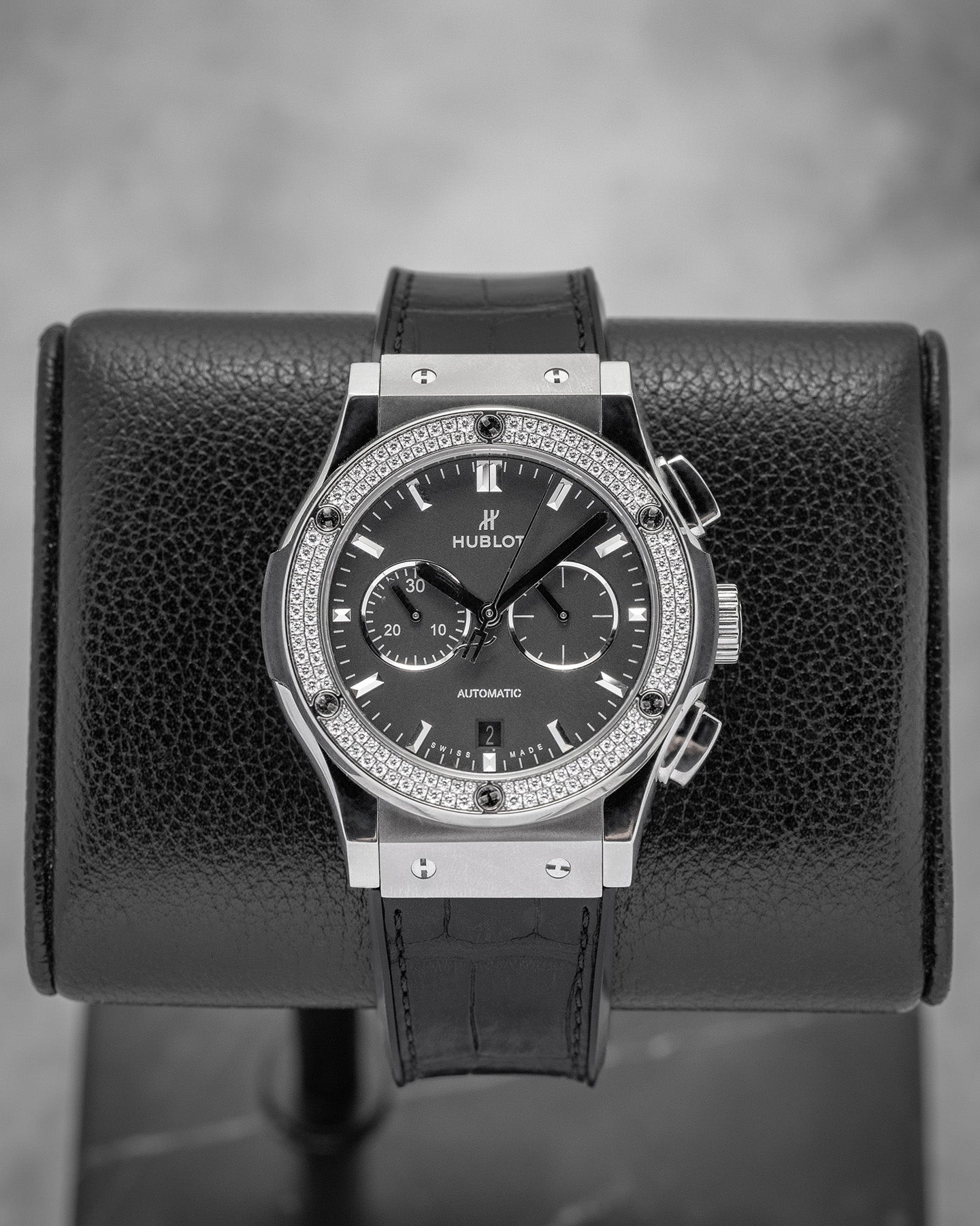 Hublot Classic Fusion 541.NX.1171.LR.1104 Titanium Diamond Watch | Noah's Fine Watches