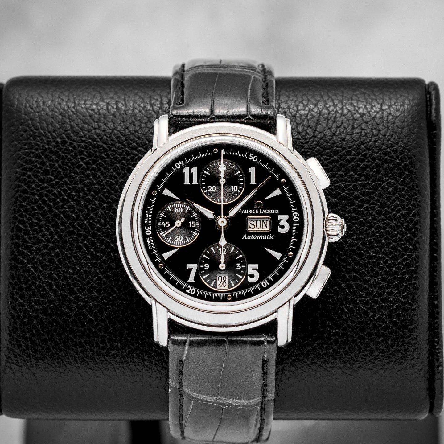 Black Maurice Lacroix Masterpiece Croneo MP6318 Watch | Noah's Fine Watches and Jewelry