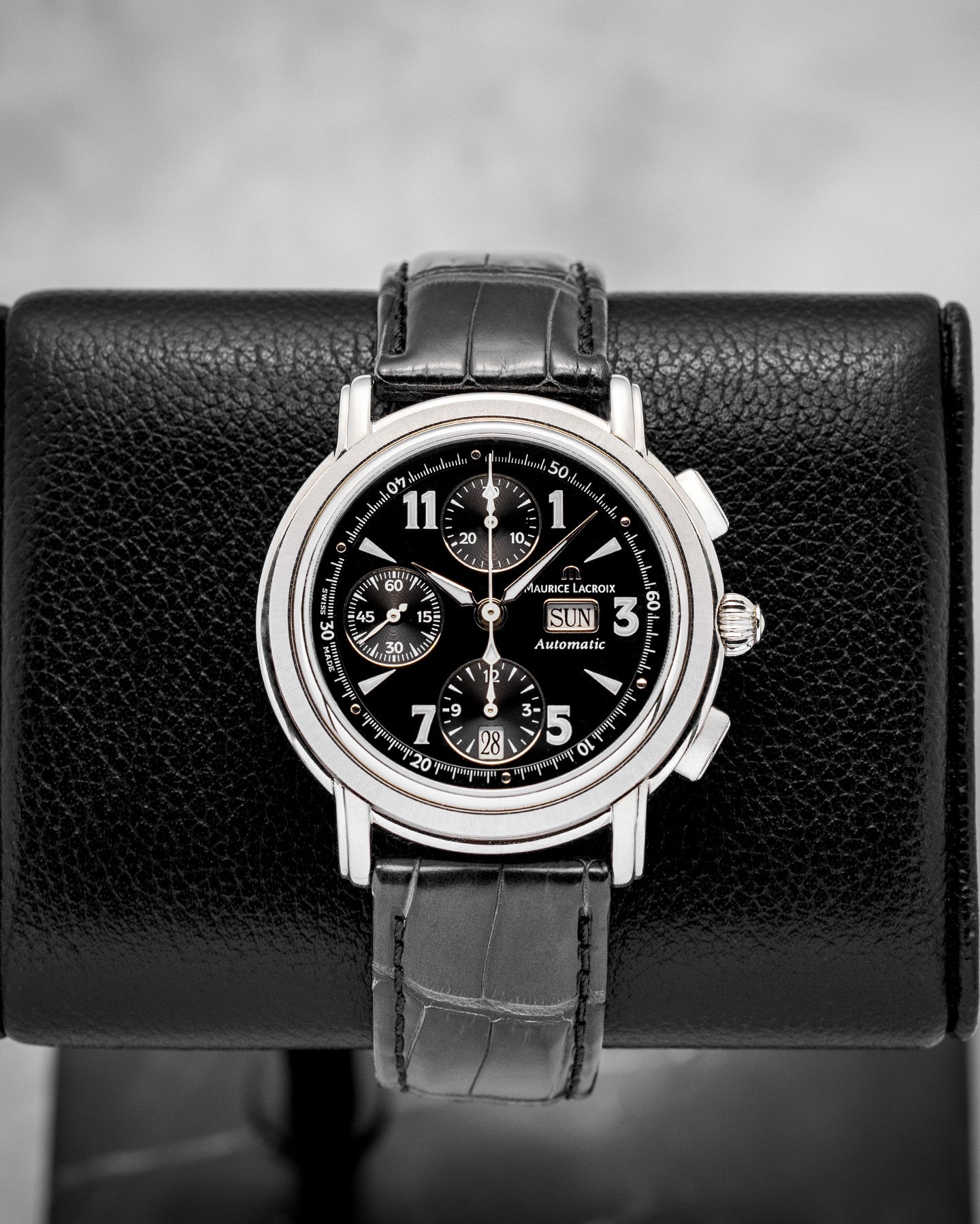 Black Maurice Lacroix Masterpiece Croneo MP6318 Watch | Noah's Fine Watches and Jewelry