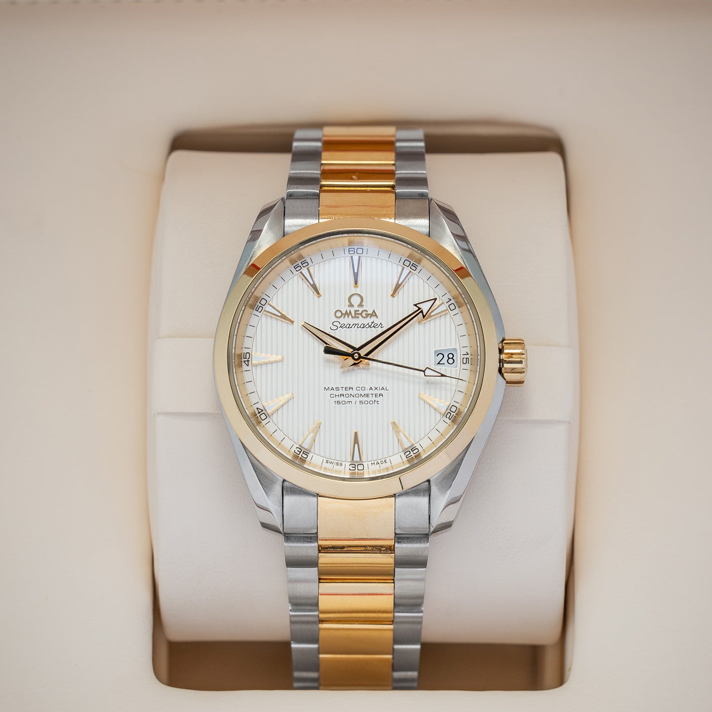 Two Tone Omega Seamaster Aqua Terra 23120392102002 Watch | Noah's Fine Watches and Jewelry