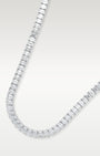 Platinum Emerald Cut Diamond Tennis Necklace | Noah's Fine Jewelry Dallas, TX