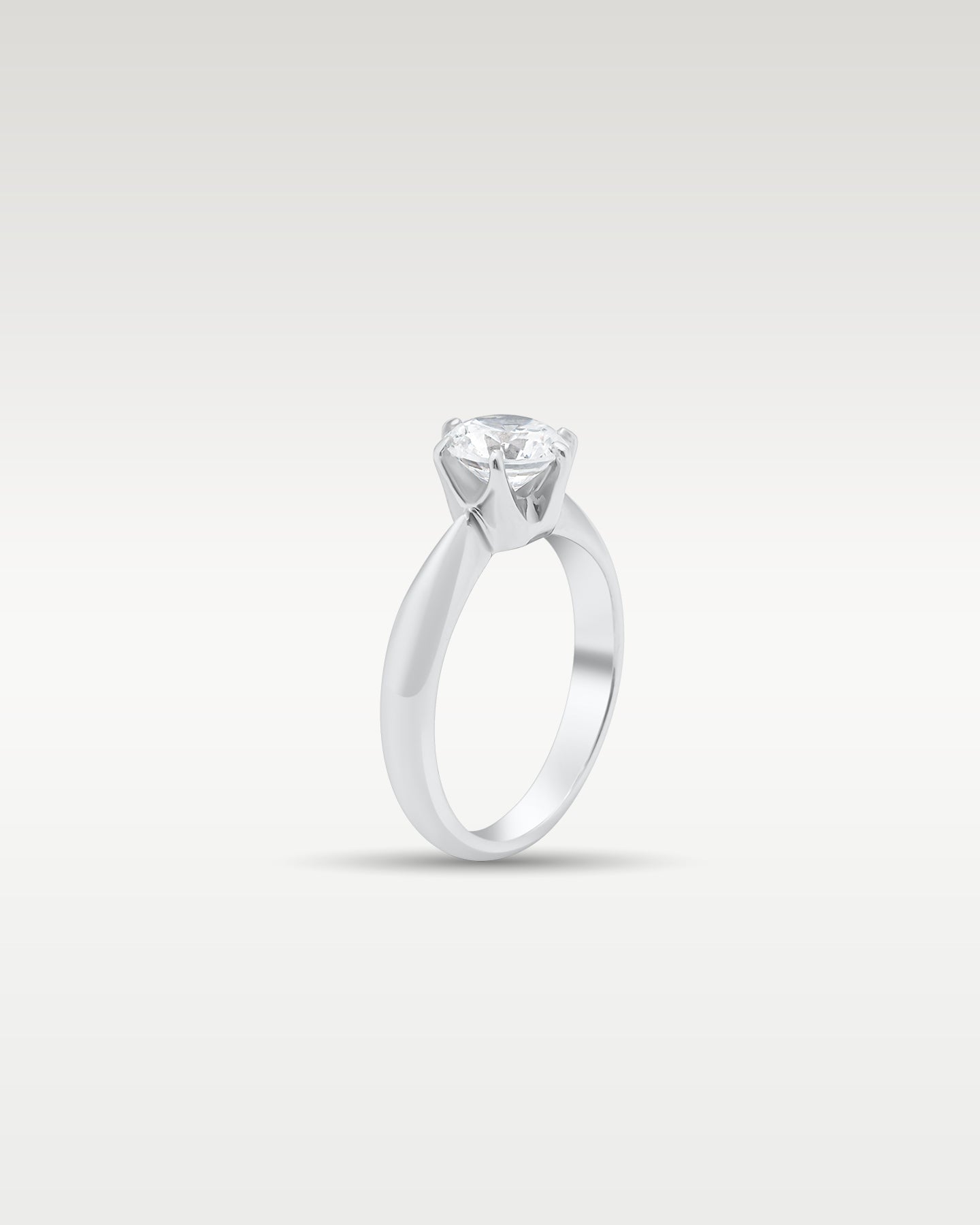 Platinum Solitaire Six Prong Setting | Noah's Fine Jewelry Frisco Texas