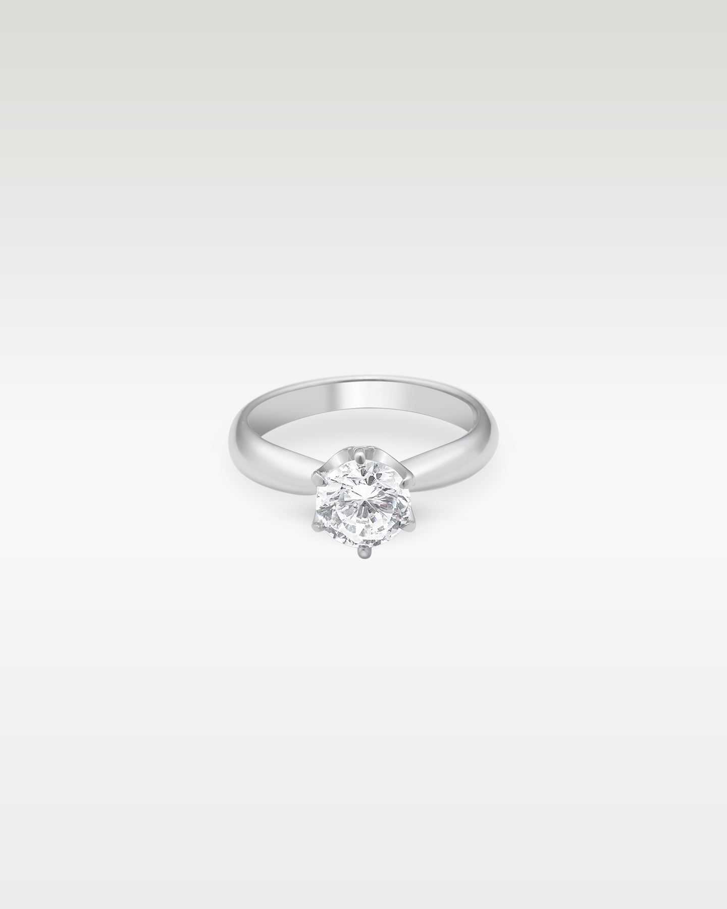 Platinum Solitaire Six Prong Setting | Noah's Fine Jewelry Frisco Texas