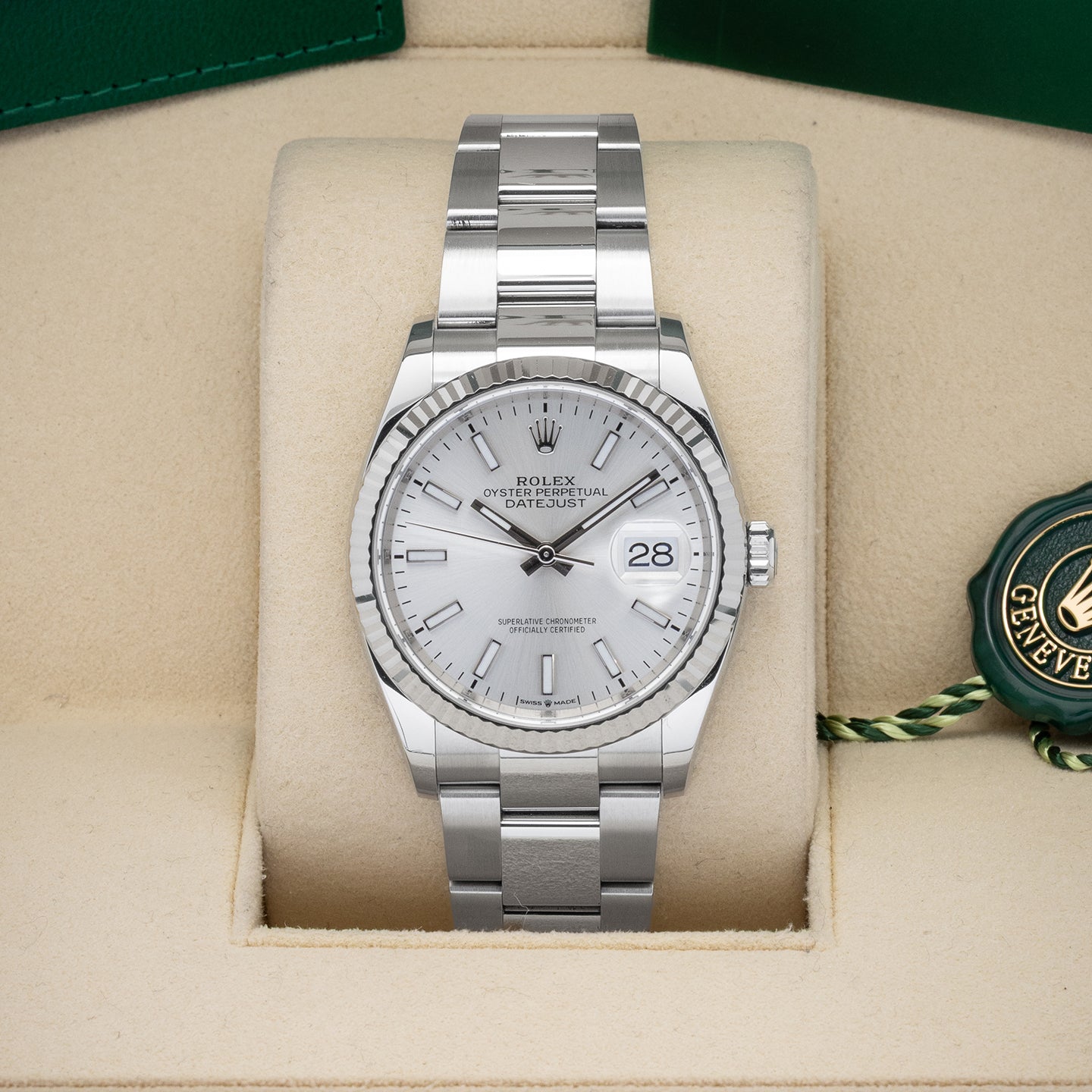 Silver Index Datejust 126234 Rolex Watch | Noah's Fine Watches and Jewelry Texas