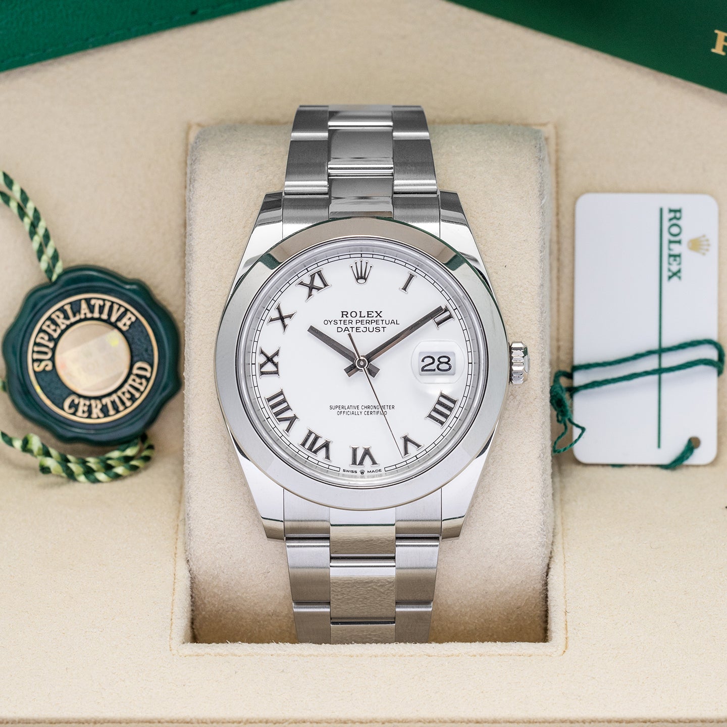 Steel White Rolex Datejust 126300 2024 Watch | Noah's Fine Watches and Jewelry