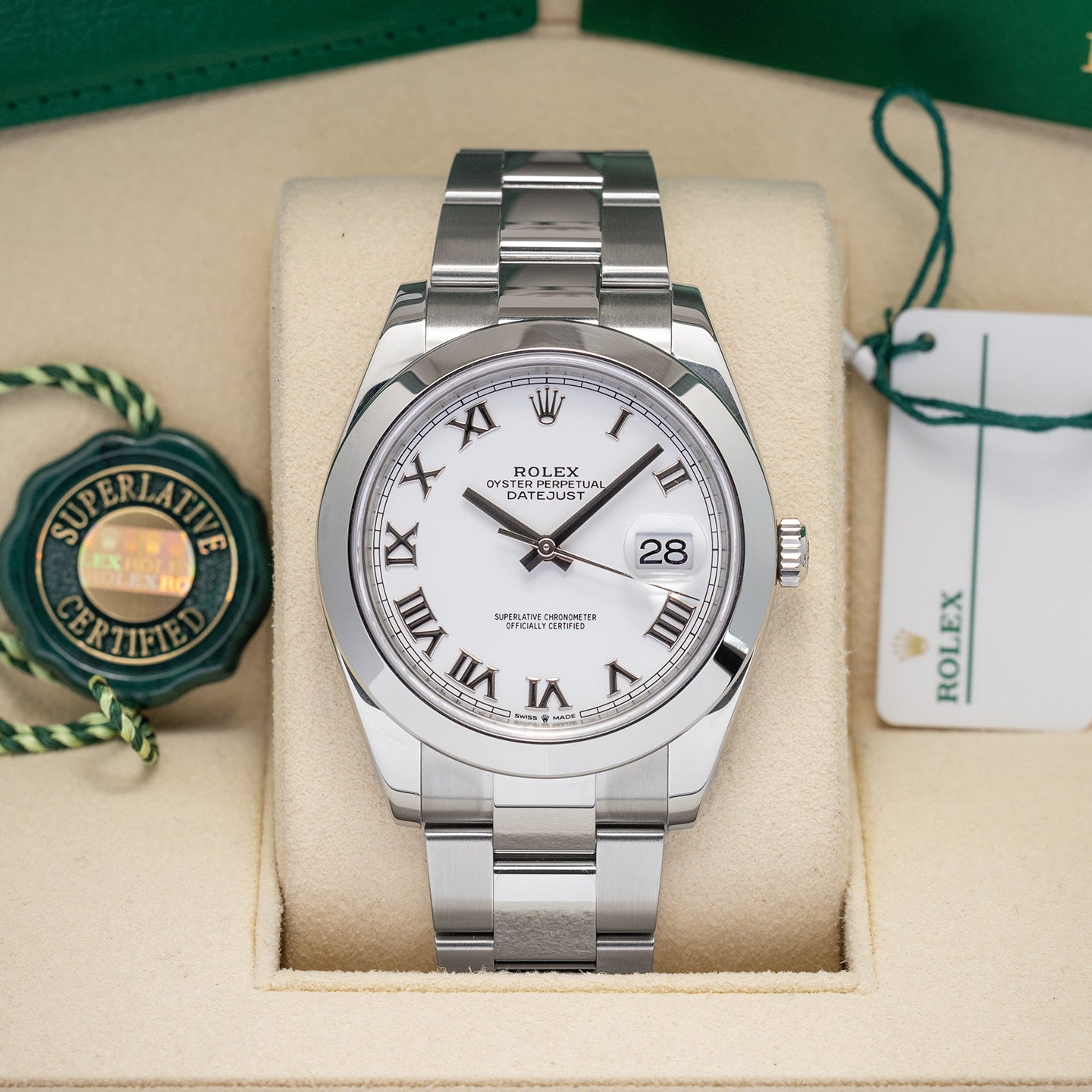 Steel White Rolex Datejust 126330 Watch | Noah's Fine Jewelry and Watches