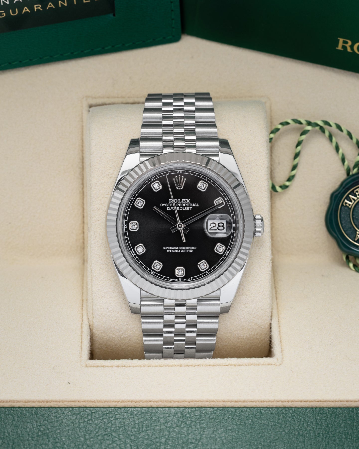 Black Diamond  Rolex Datejust 126334 Watch | Noah's Fine Watches in Frisco TX