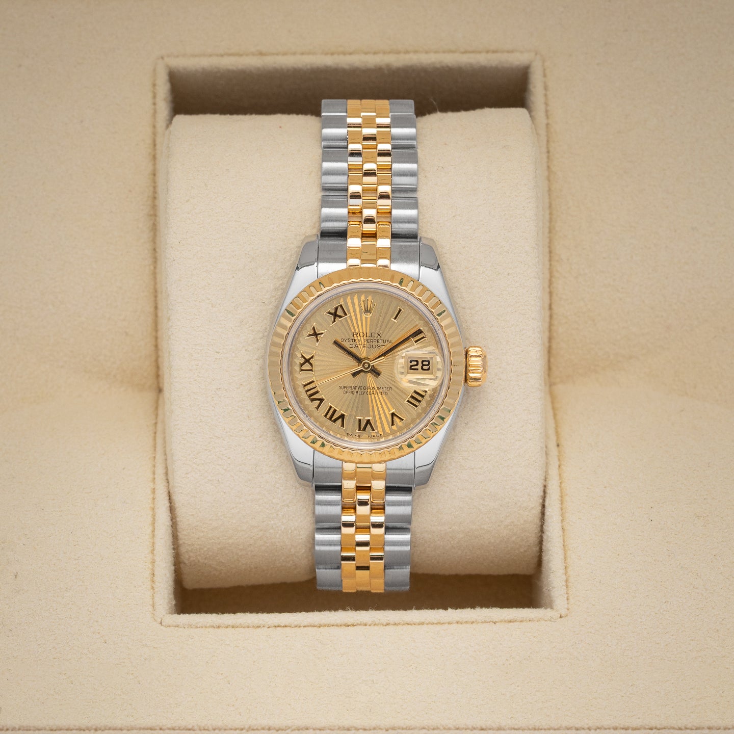 26mm Champagne Dial Rolex Datejust 179173 | Noah's Fine Watches TX