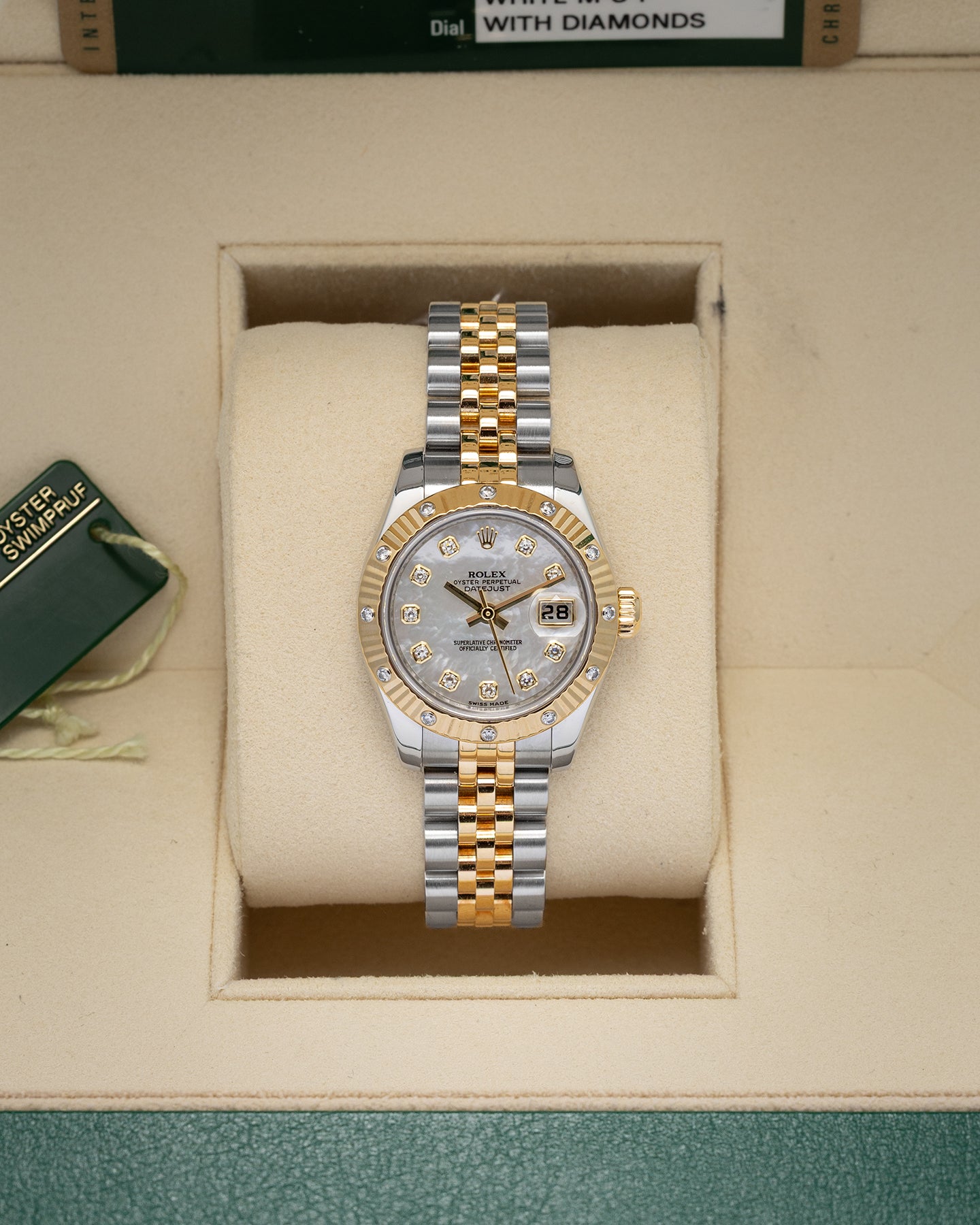 Mother of Pearl Diamond Rolex Datejust 179313 | Noah's Fine Watches Frisco, Texas