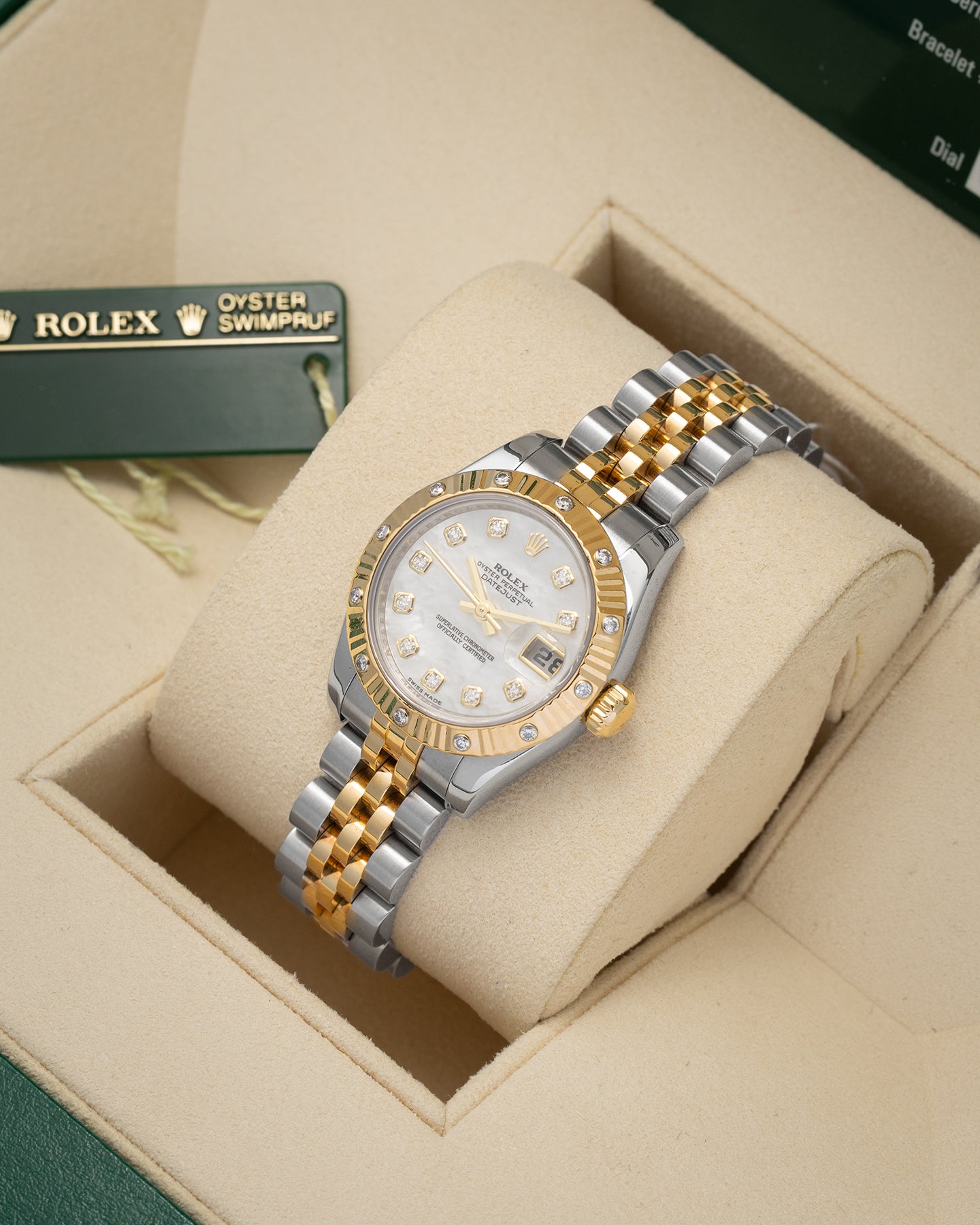 Mother of Pearl Diamond Rolex Datejust 179313 | Noah's Fine Watches Frisco, Texas