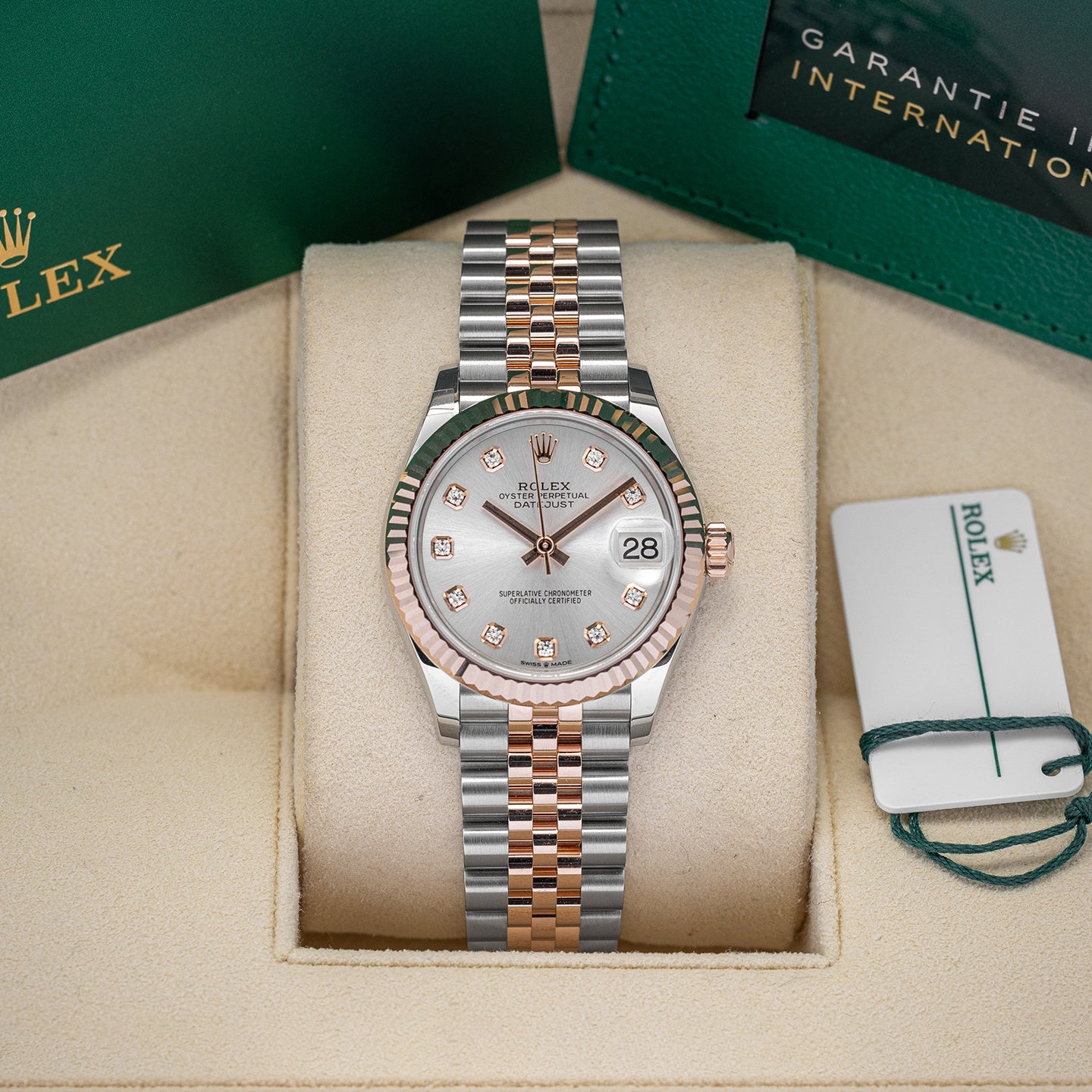 Two Tone Rose Gold Rolex Datejust 278271 Diamond Watch | Noah's Fine Watches and Jewelry