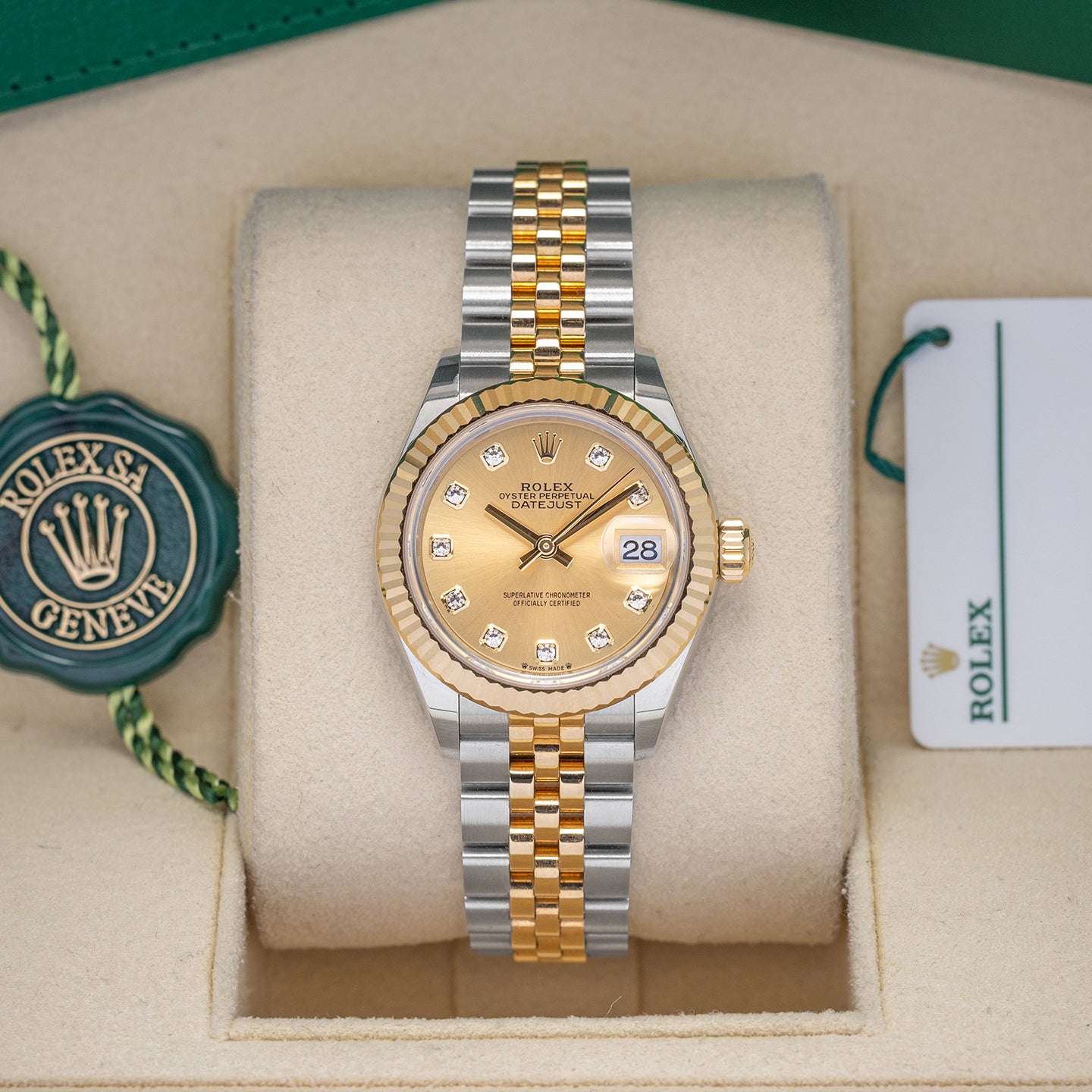 Rolex Datejust Champagne Diamond 279173 Watch | Noah's Fine Watches and Jewelry Dallas