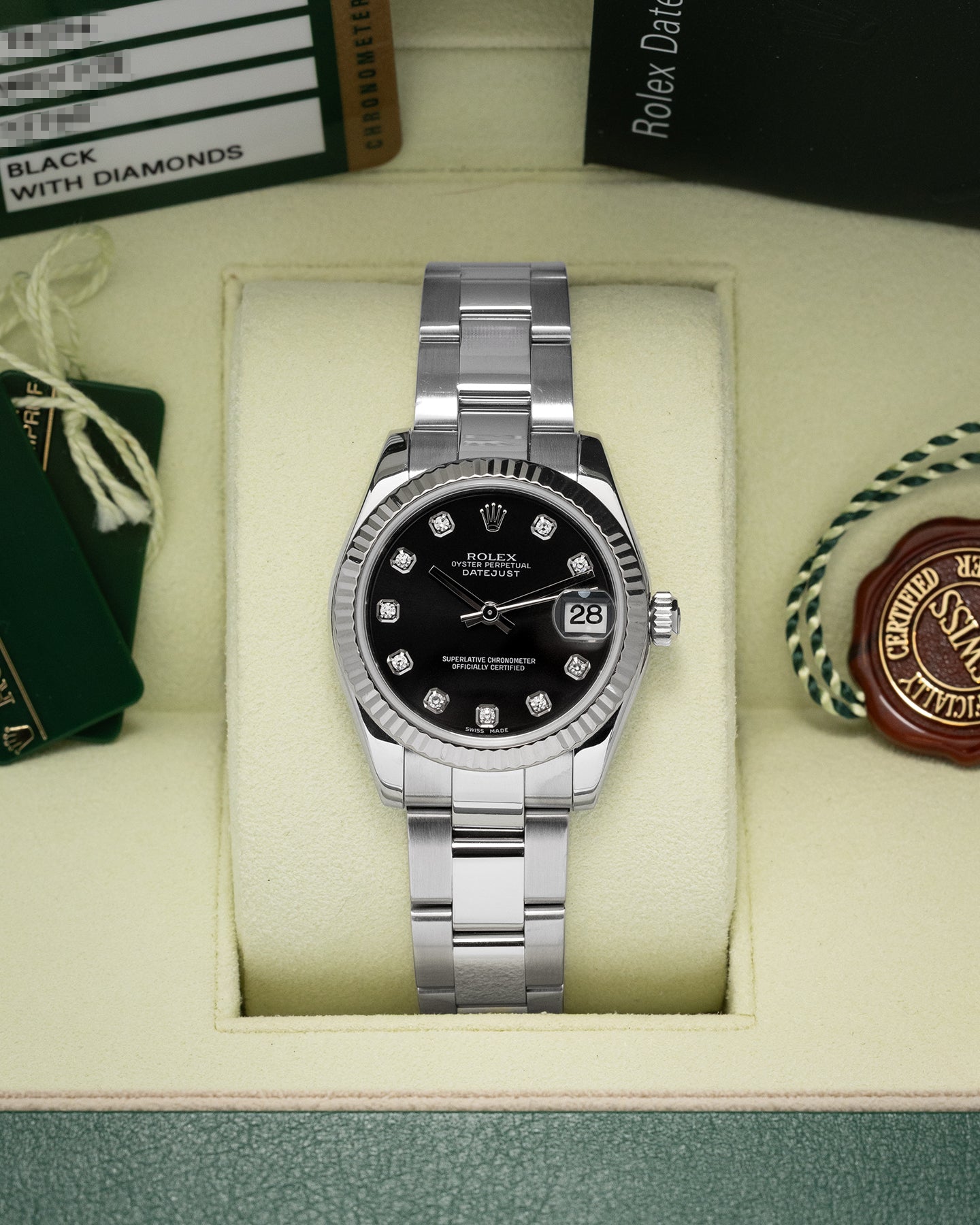 Rolex Datejust Black Diamond 178274 – Noah's Fine Watches & Jewelry
