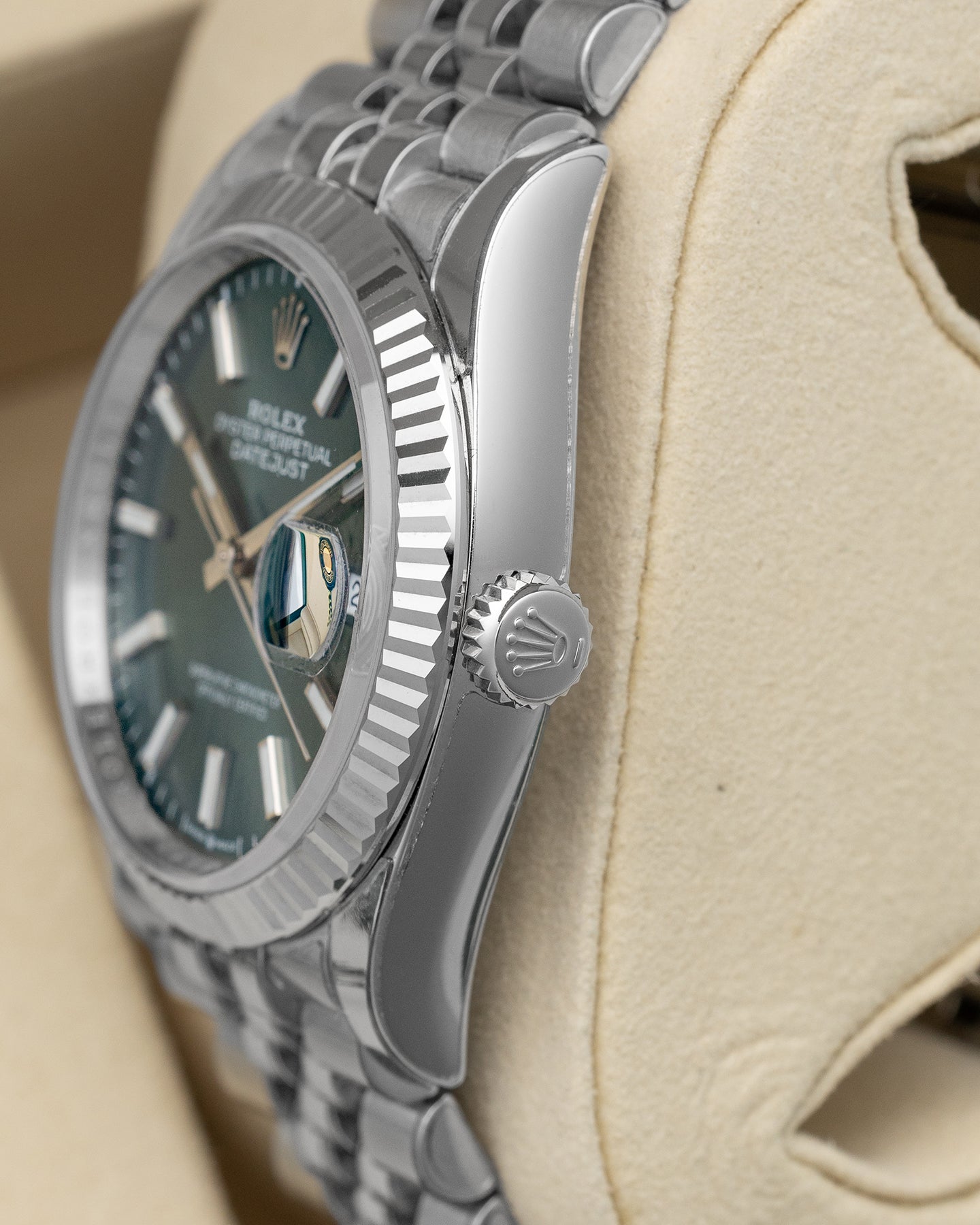 Mint Green 2025 Rolex Datejust 126234 | Noah's Fine Watches Dallas, TX