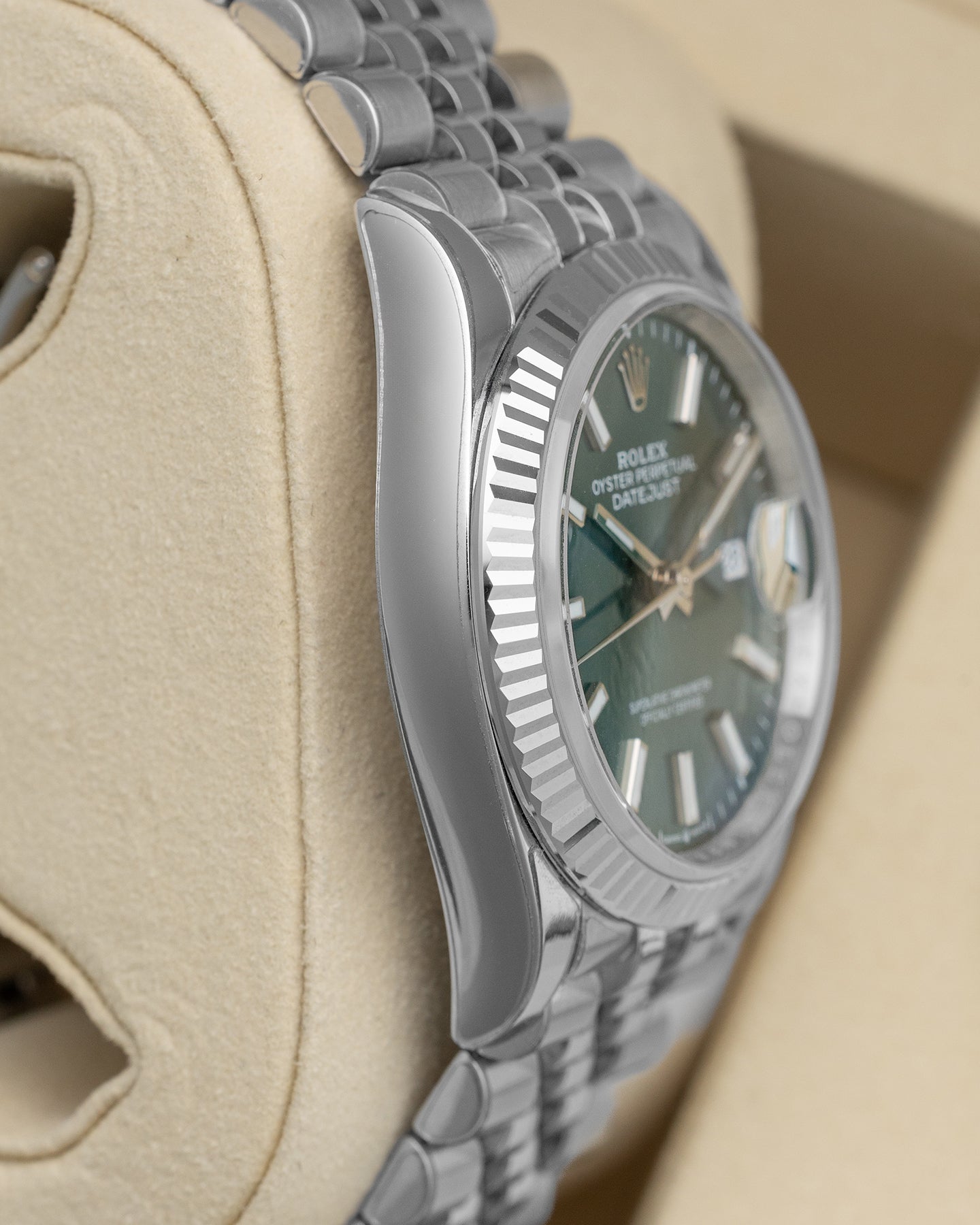 Mint Green 2025 Rolex Datejust 126234 | Noah's Fine Watches Dallas, TX