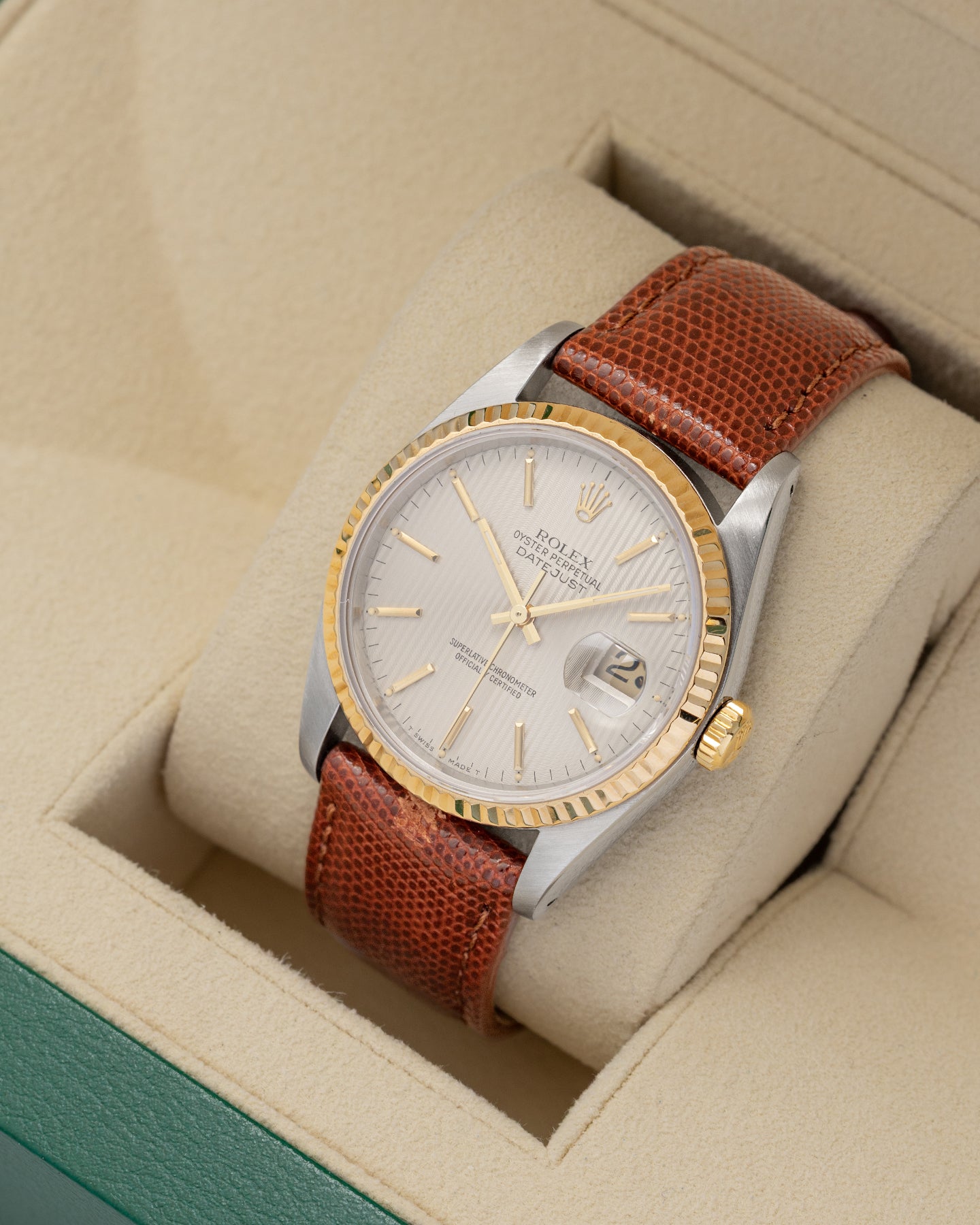 Tapestry Rolex Datejust 36 16013 | Noah's Fine Watches Dallas, TX