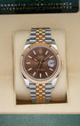 Rose Gold Steel Chocolate Dial Rolex Datejust 126331 | Noah's Fine Watches Dallas, Texas