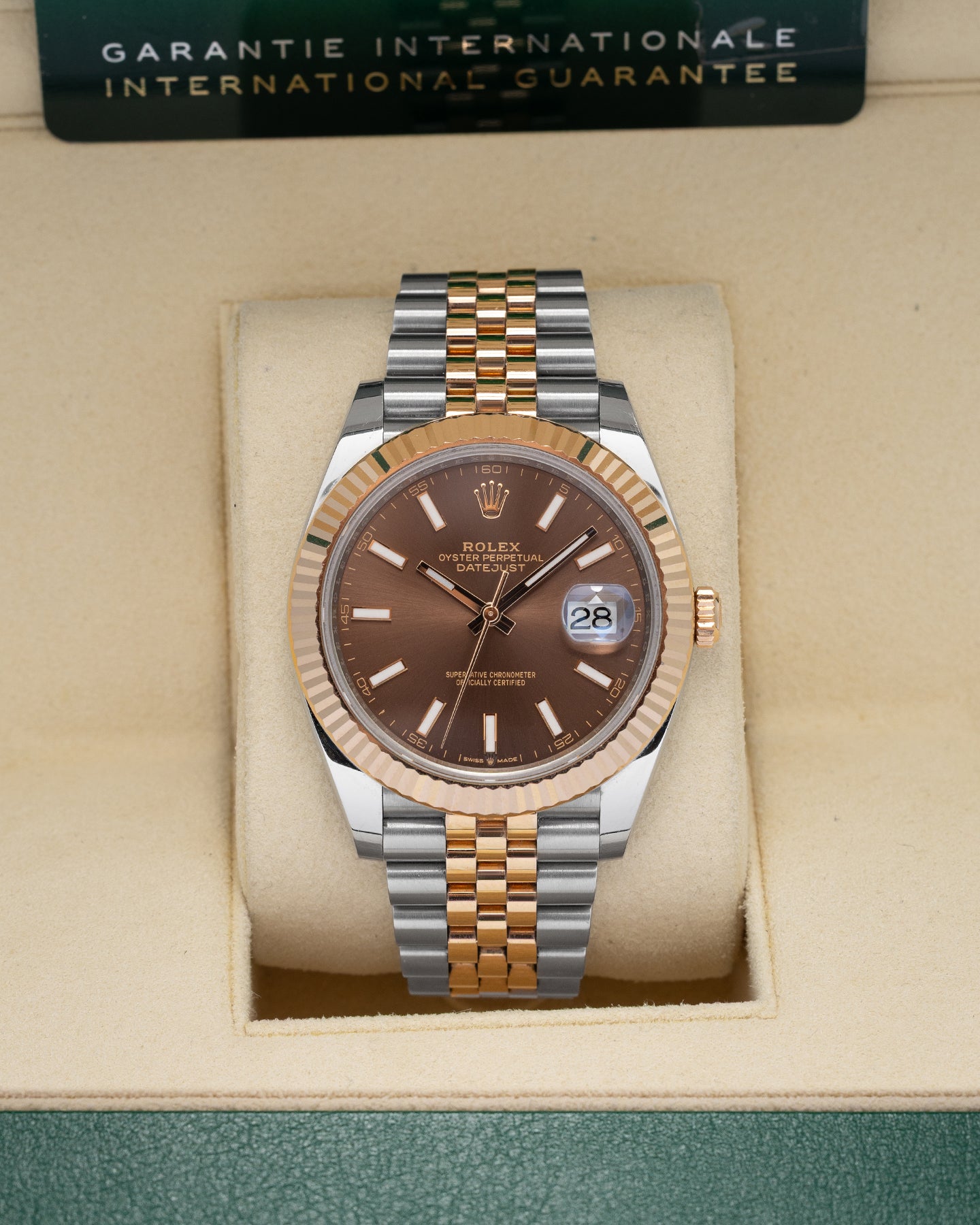 Rose Gold Steel Chocolate Dial Rolex Datejust 126331 | Noah's Fine Watches Dallas, Texas