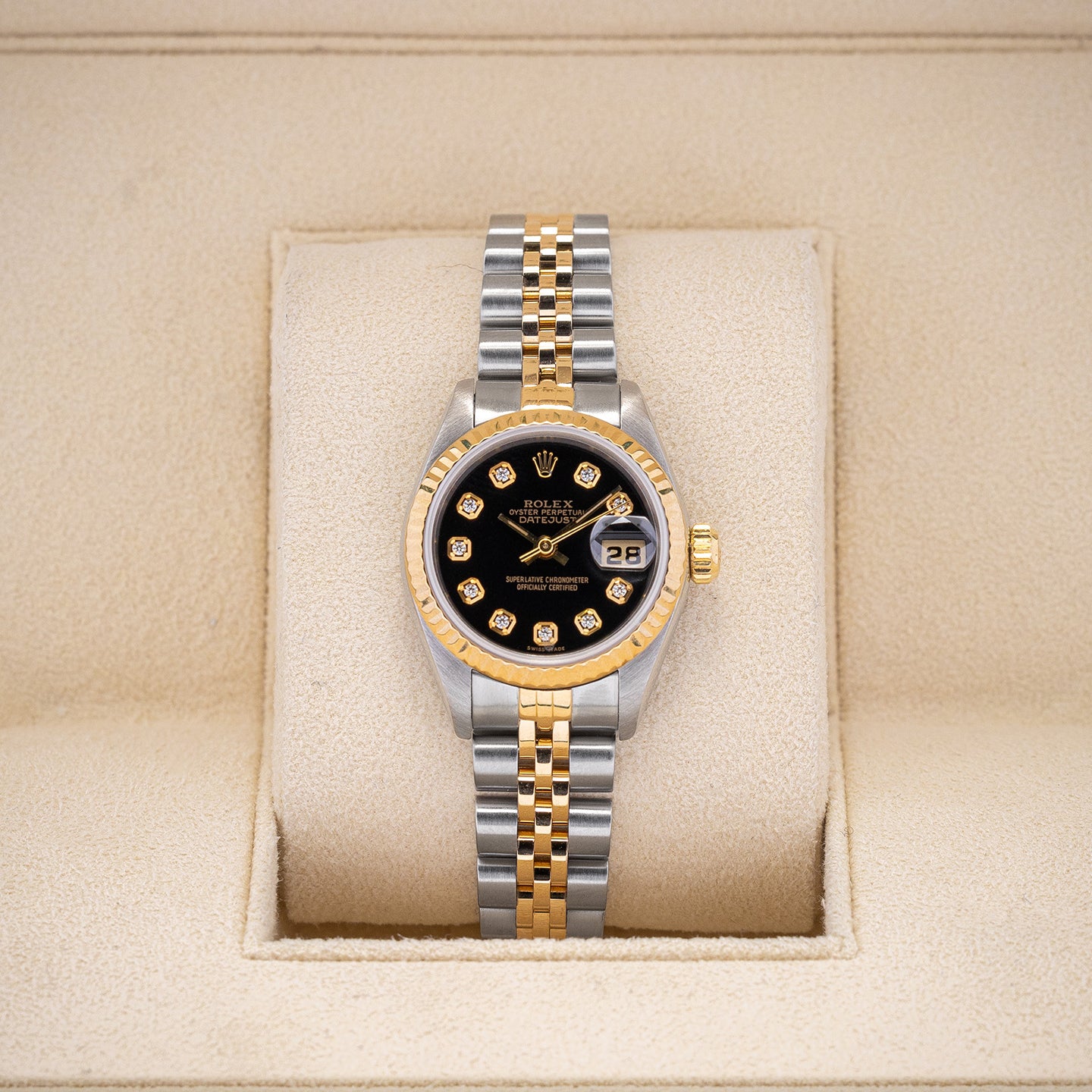Rolex Datejust 69173 Black Diamond Dial Watch | Noah's Fine Watches and Jewelry Dallas