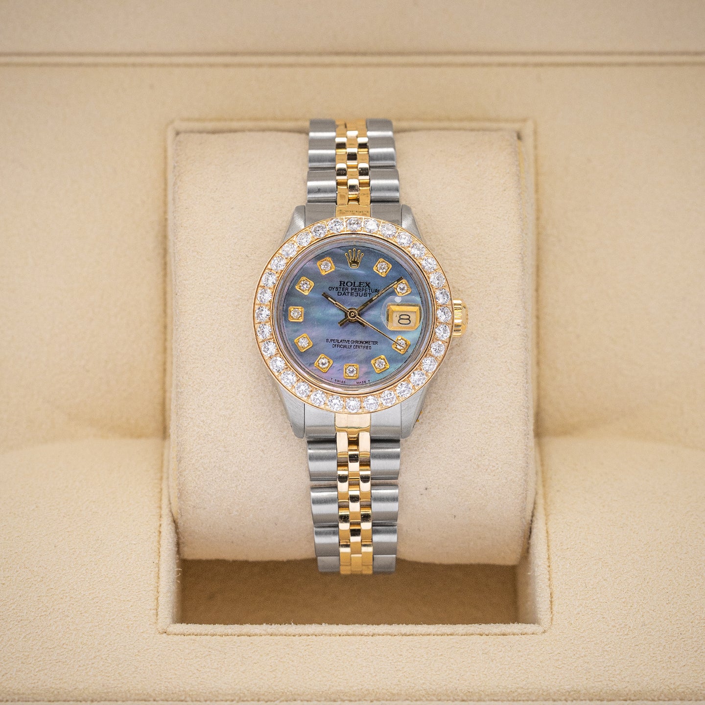 Custom Diamond Rolex Datejust 6917 Watch | Noah's Fine Watches and Jewelry Dallas