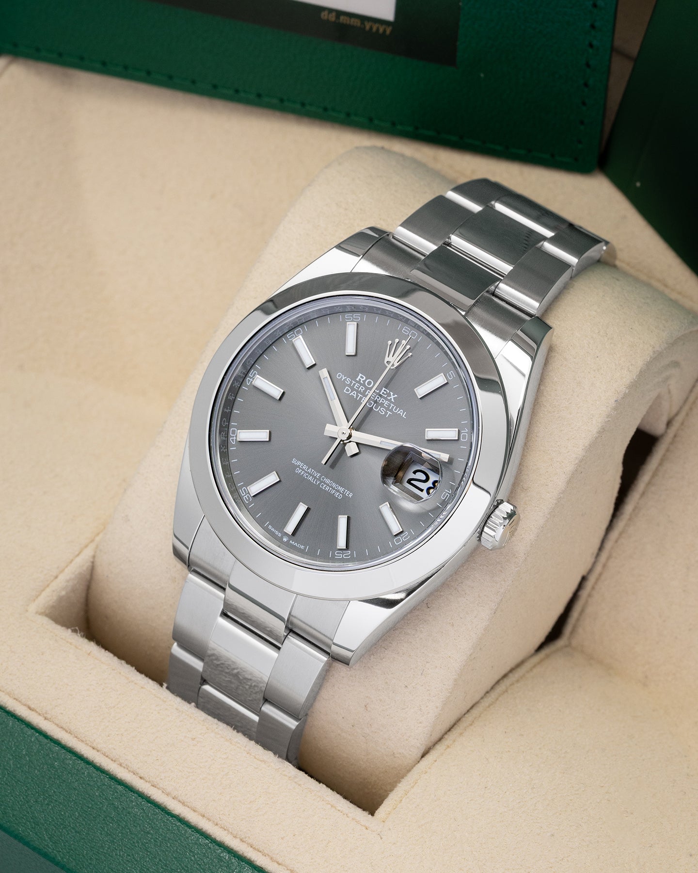 Rolex Datejust Gray Index 126300 | Noah's Fine Watches Dallas, Texas