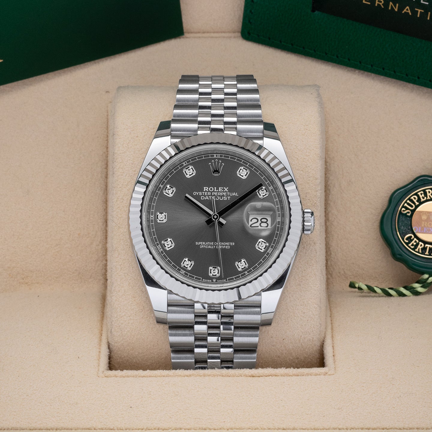 2025 Rolex Datejust Slate Diamond 126334 Watch | Noah's Fine Watches and Jewelry Dallas