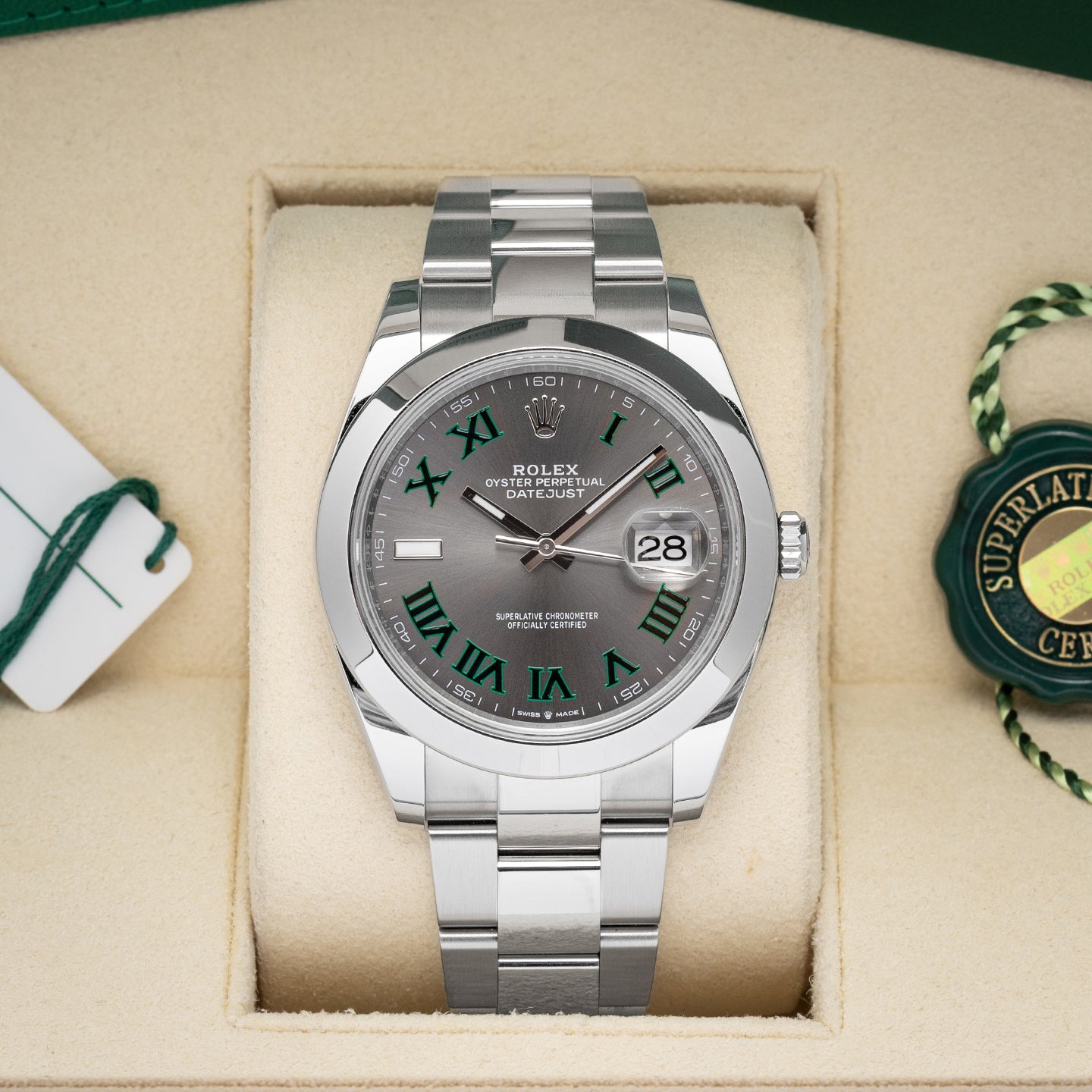 2025 Rolex Datejust Slate Wimbledon 126300 | Noah's Fine Watches Dallas, TX