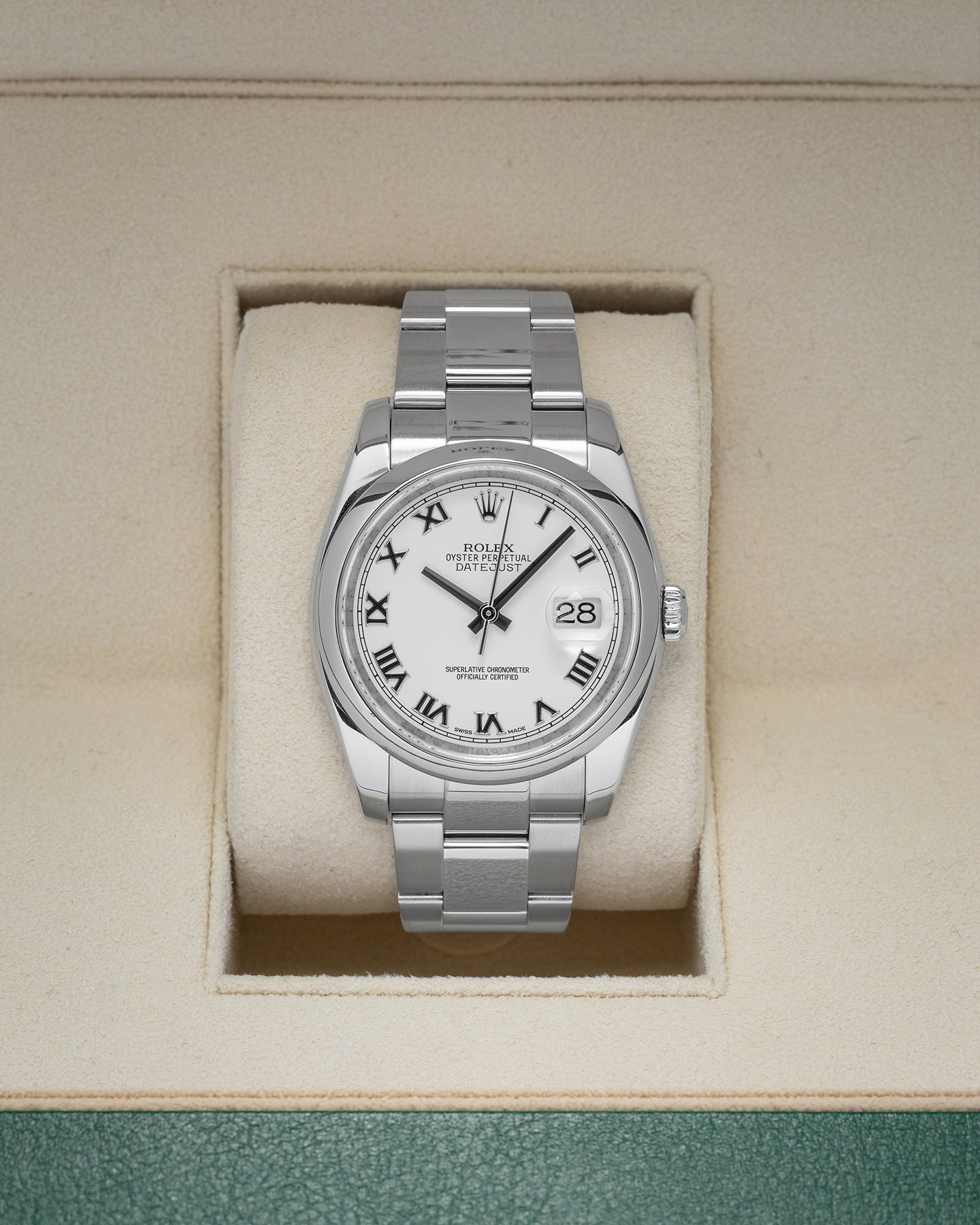 White Roman Rolex Datejust Watch 116200 | Noah’s Fine Watches Texas