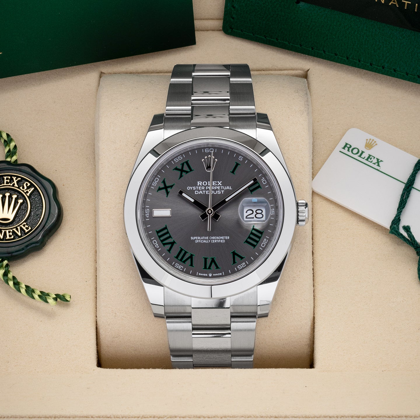 Datejust Wimbledon 126300 New Rolex Watch | Noah's Fine Watches Dallas