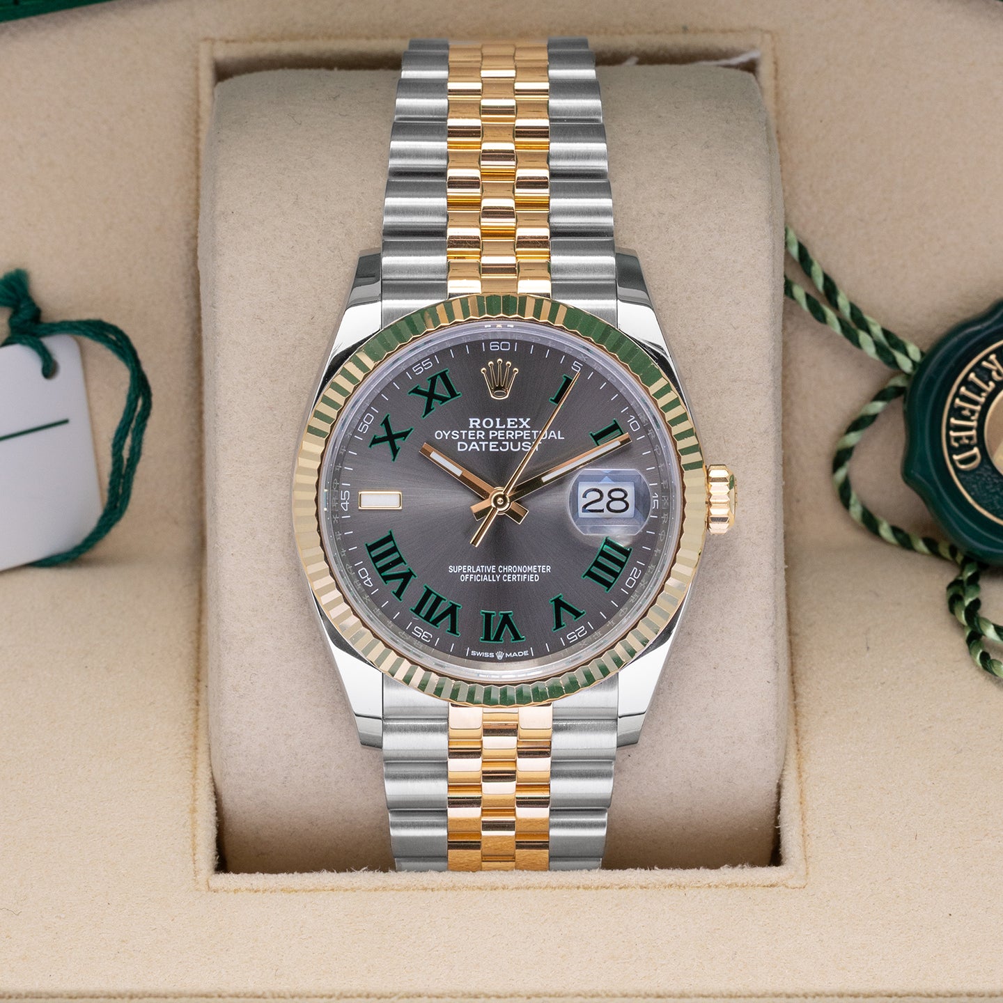 Rolex Datejust Wimbledon 36 126333 | Noah's Fine Watches DFW, TX