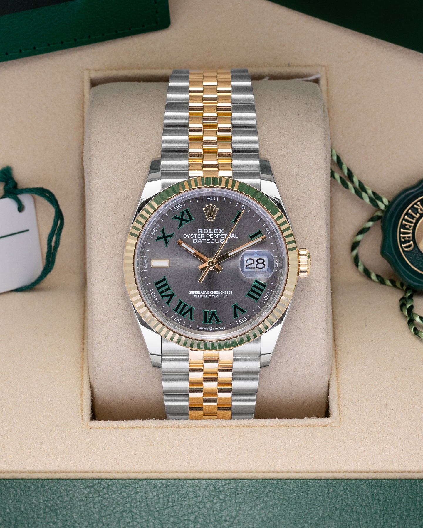 Rolex Datejust Wimbledon 36 126333 | Noah's Fine Watches DFW, TX