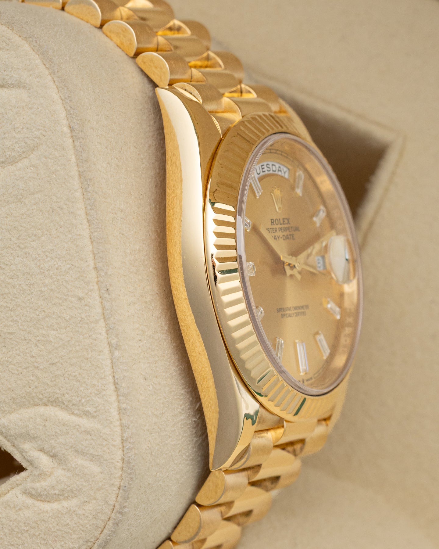 Rolex Day-Date Champagne Diamonds 228238 | Noahs Fine Watches Frisco, TX